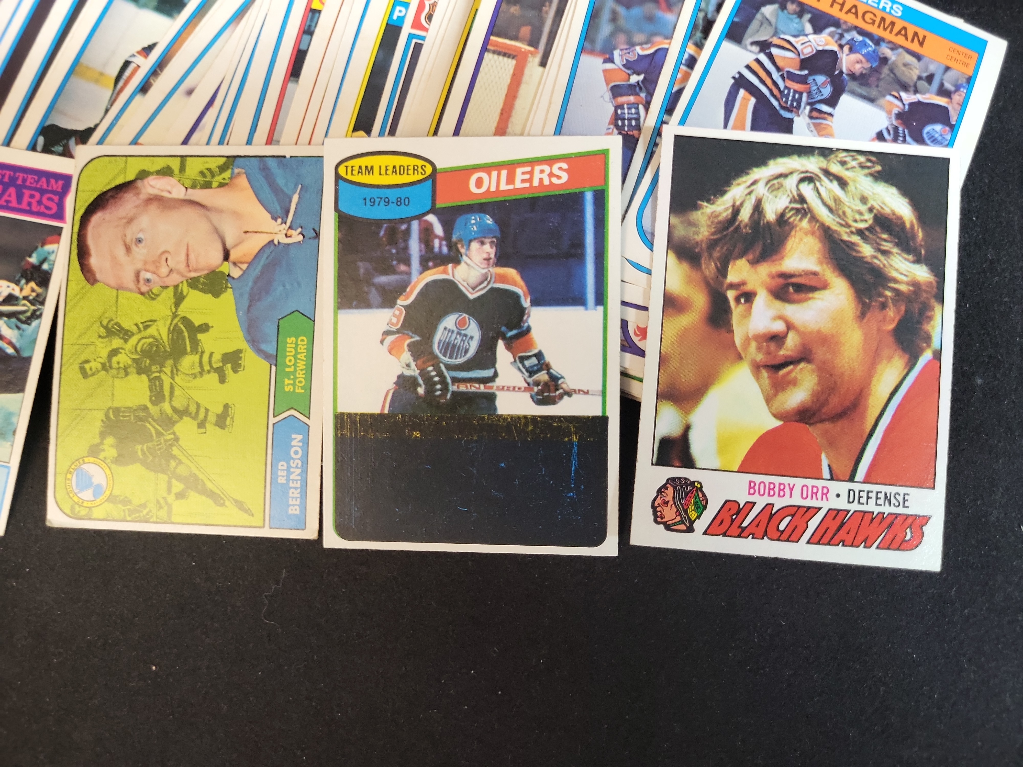 I03888 | A Collection of Vintage Topps and O-Pee-Chee NHL Hockey Trading Cards Featuring Bobby Orr and Hall of Fame Stars, circa 1970-1982