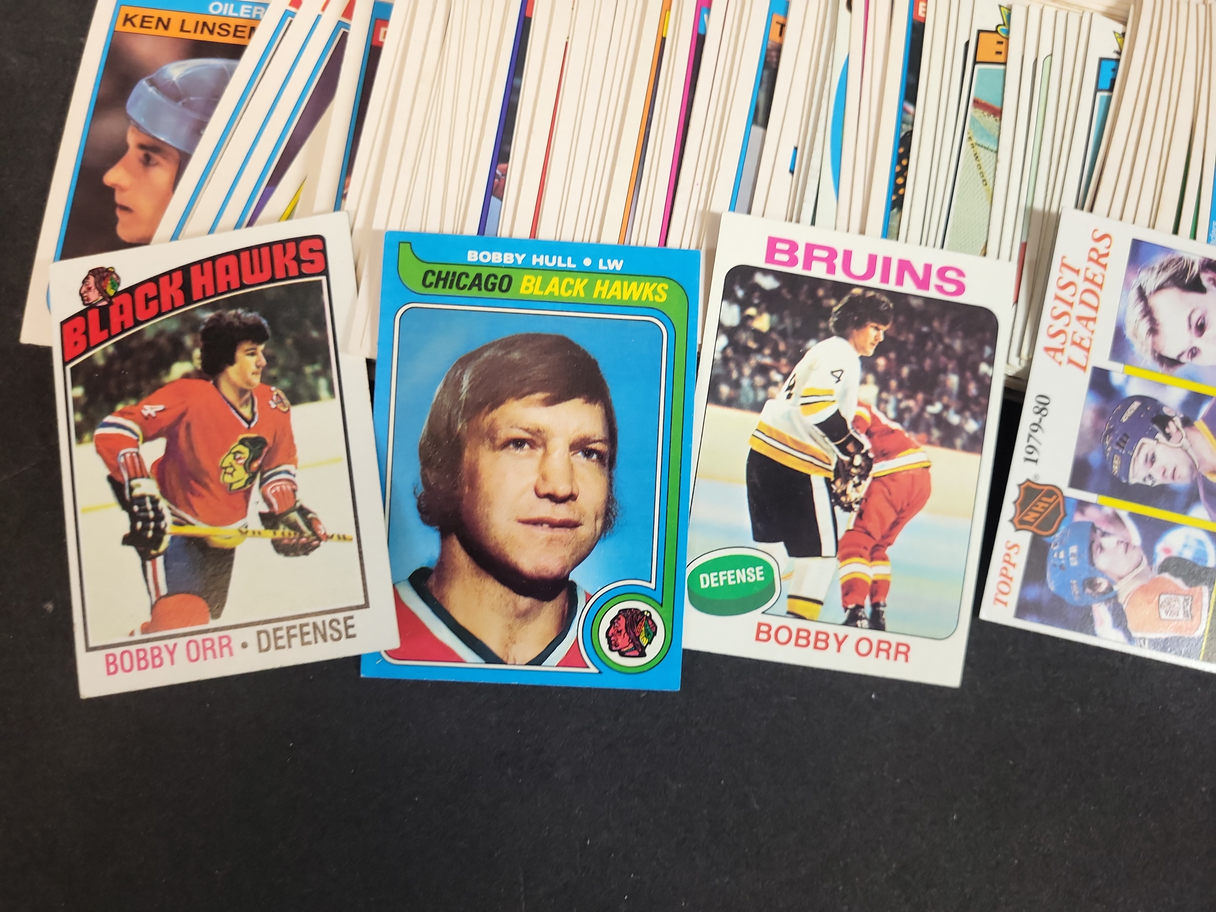 I03888 | A Collection of Vintage Topps and O-Pee-Chee NHL Hockey Trading Cards Featuring Bobby Orr and Hall of Fame Stars, circa 1970-1982