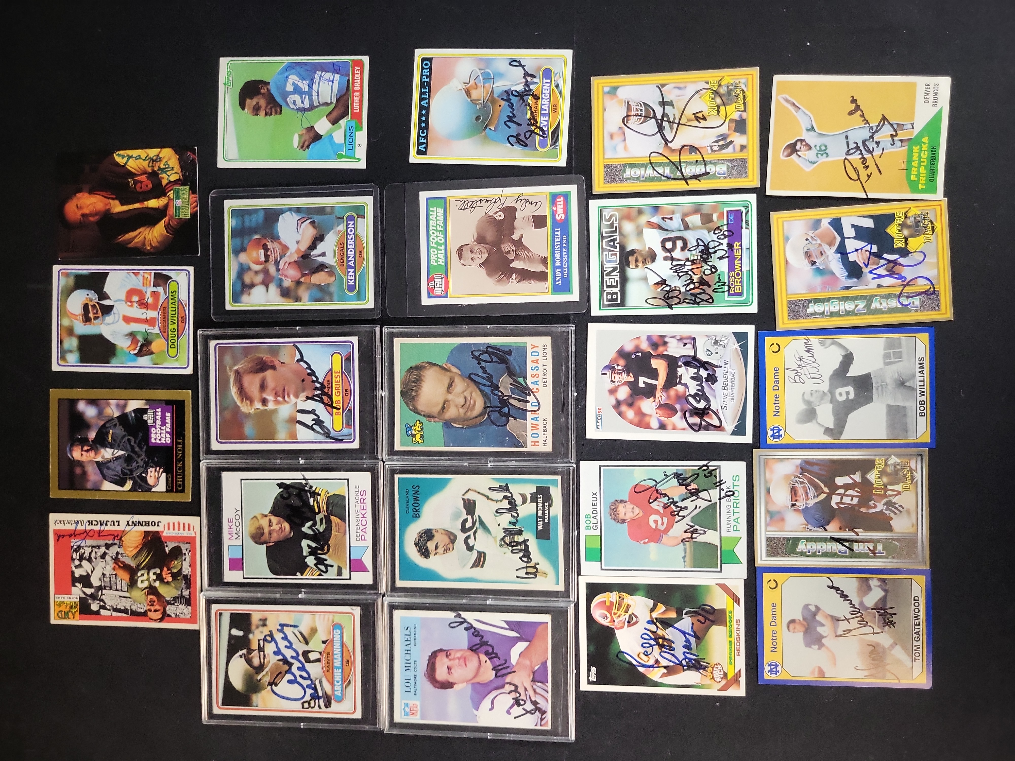 I03083 | A Collection of 24 Autographed Professional and Collegiate Football Trading Cards