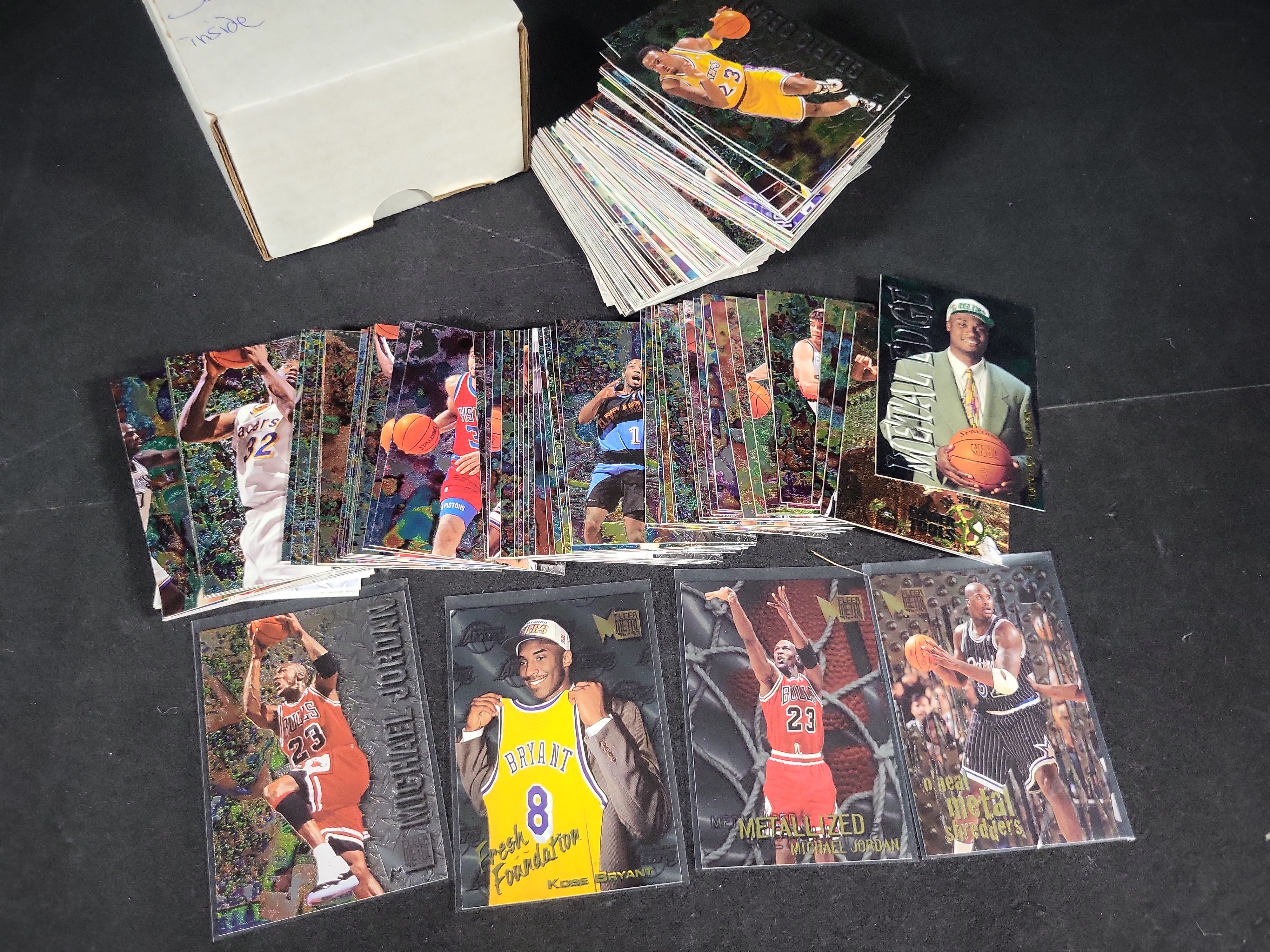 I03805 | A Collection of 1996-97 Fleer Metal Basketball Trading Cards Featuring Michael Jordan and Kobe Bryant