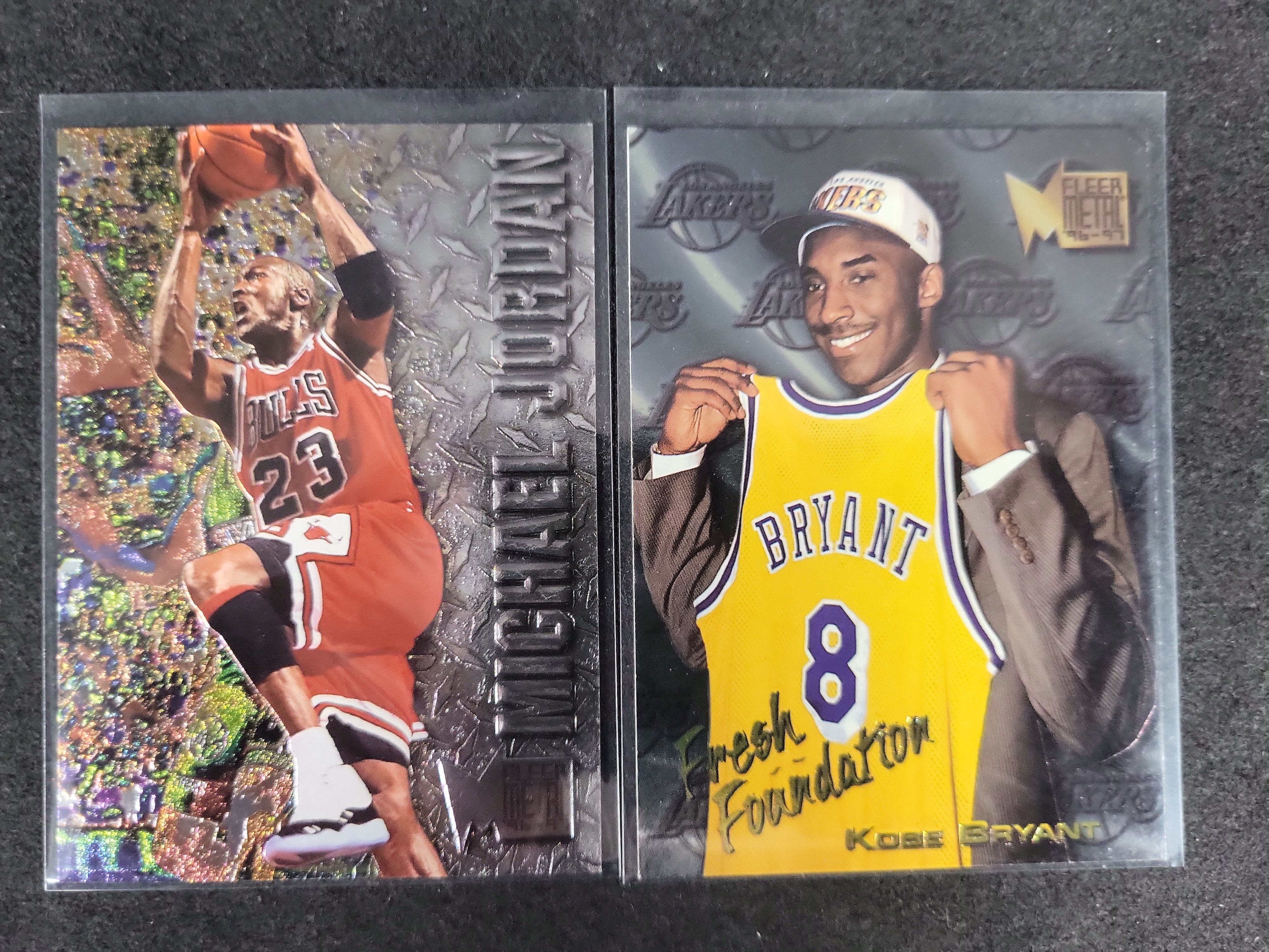I03805 | A Collection of 1996-97 Fleer Metal Basketball Trading Cards Featuring Michael Jordan and Kobe Bryant