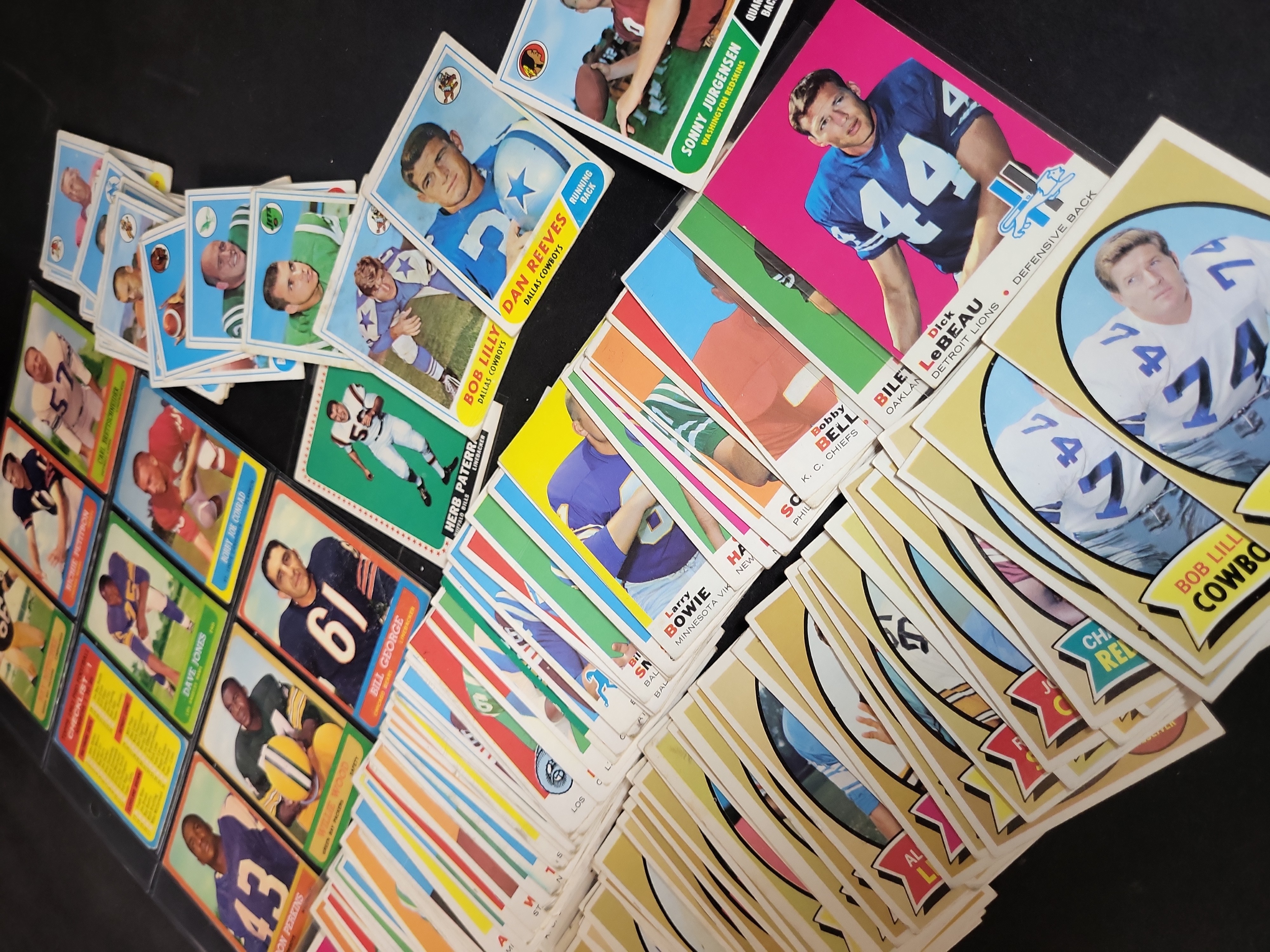 I03869 | A Collection of Vintage Topps Football Trading Cards Including 1964 Bob Lilly Rookie Card