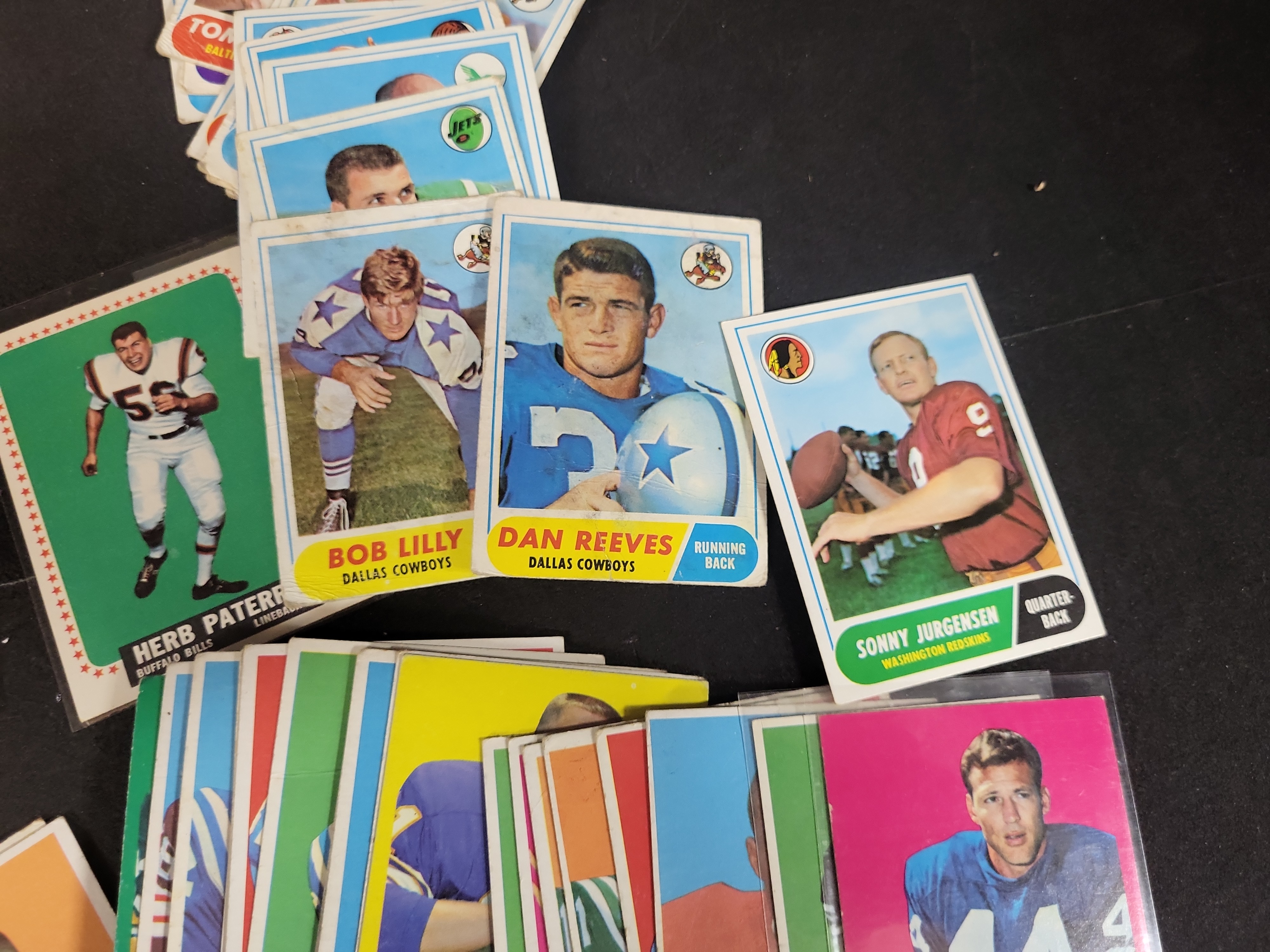 I03869 | A Collection of Vintage Topps Football Trading Cards Including 1964 Bob Lilly Rookie Card