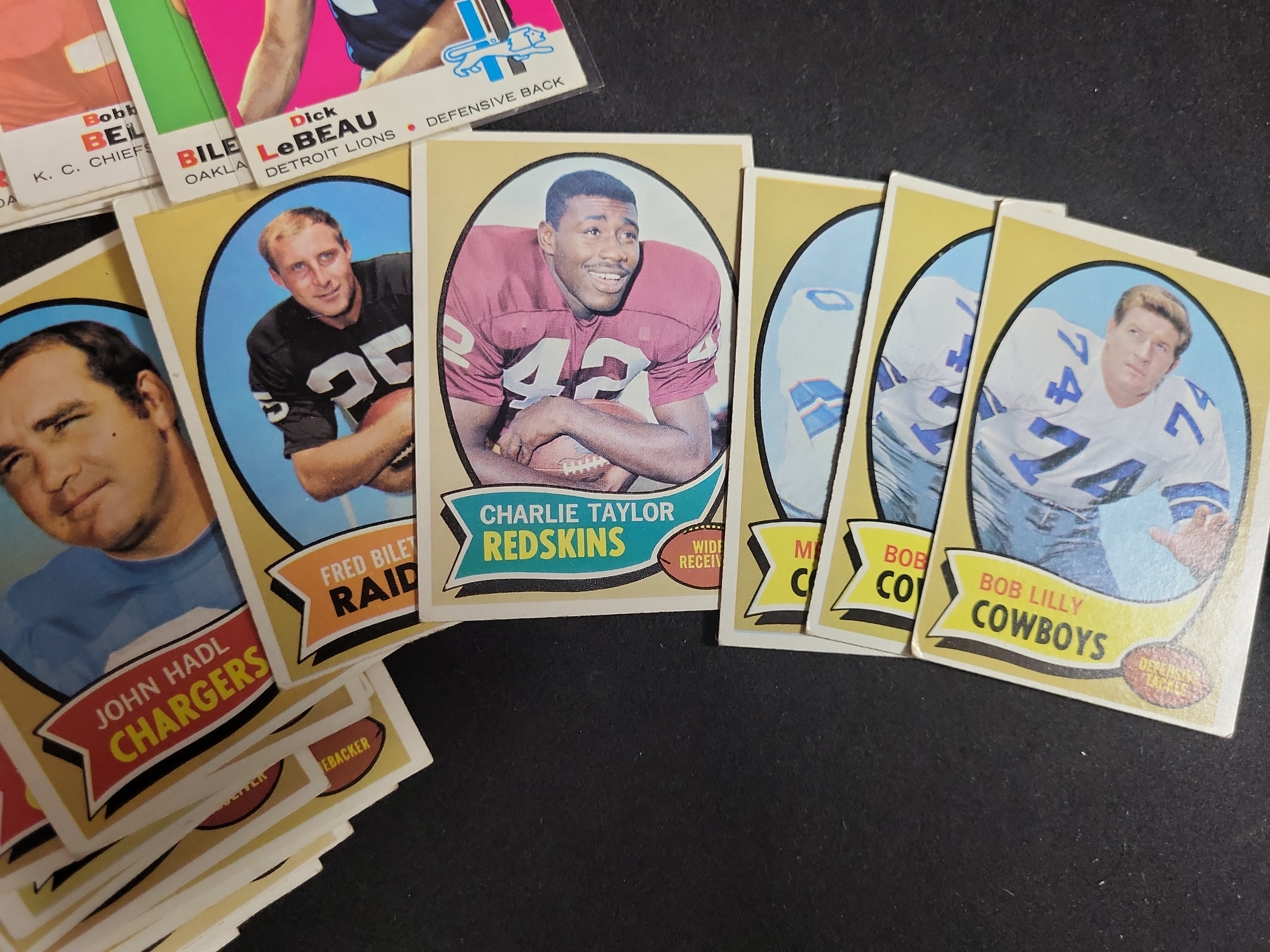I03869 | A Collection of Vintage Topps Football Trading Cards Including 1964 Bob Lilly Rookie Card
