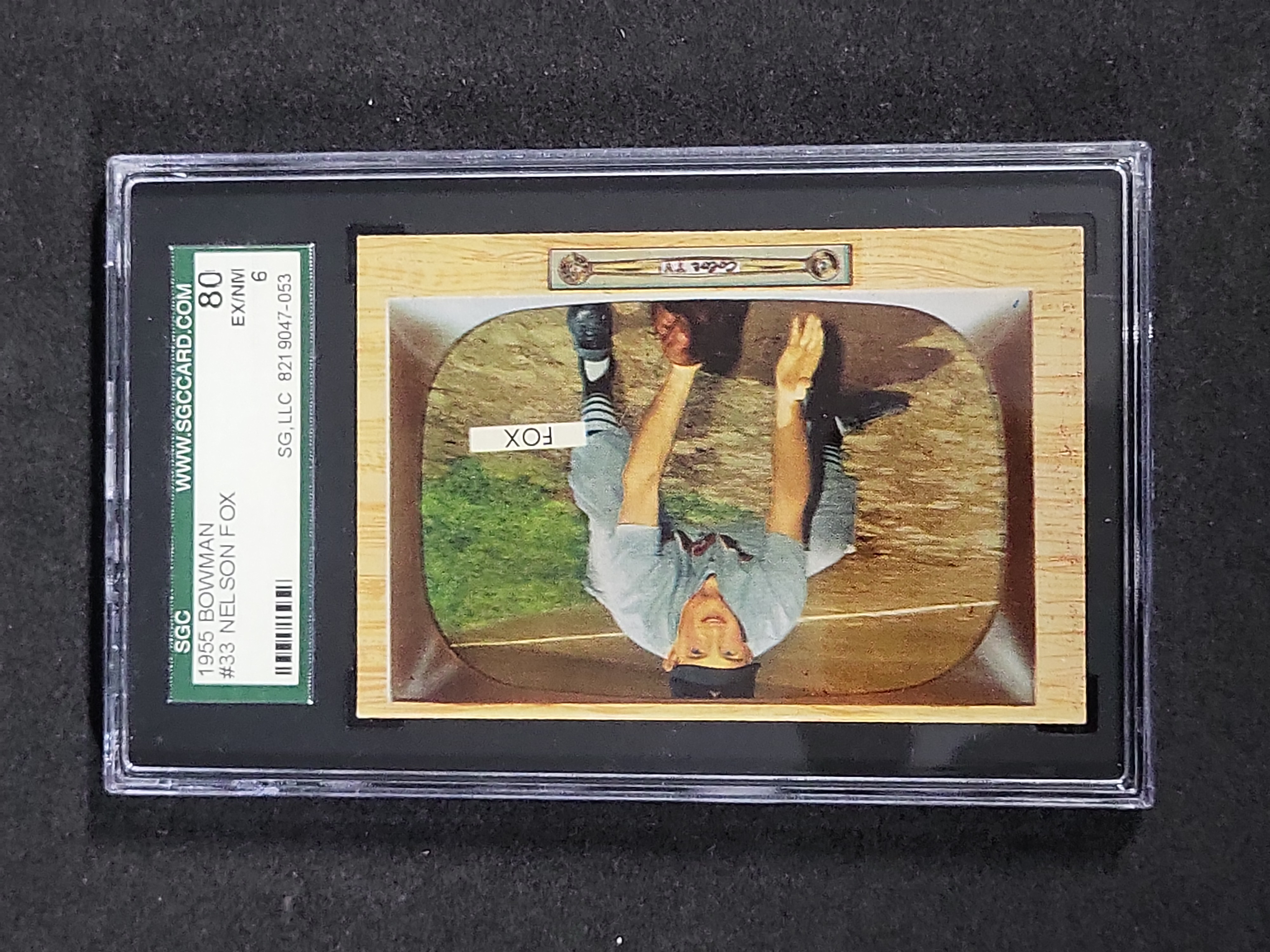 I03204 | 1955 Bowman Nelson Fox Number 33 Chicago White Sox SGC 80 EX/NM 6