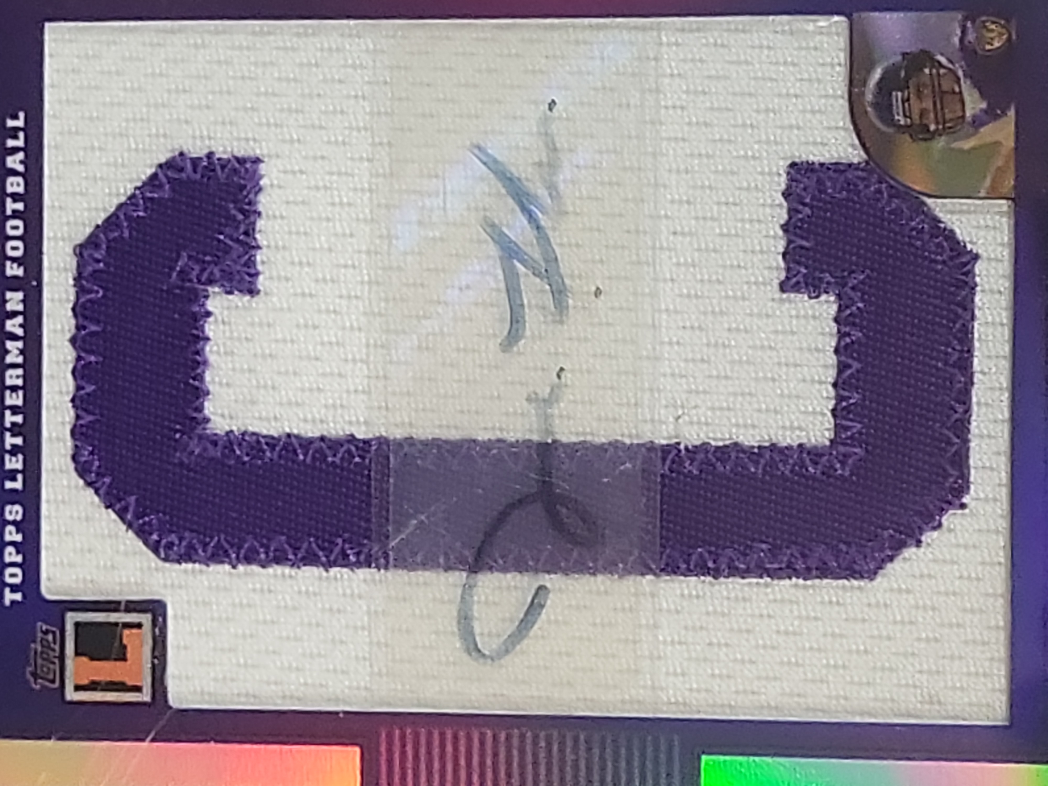 I03651 | 2008 Topps Letterman Football Joe Flacco Autographed Manufactured Patch Card Serial Numbered 8/9