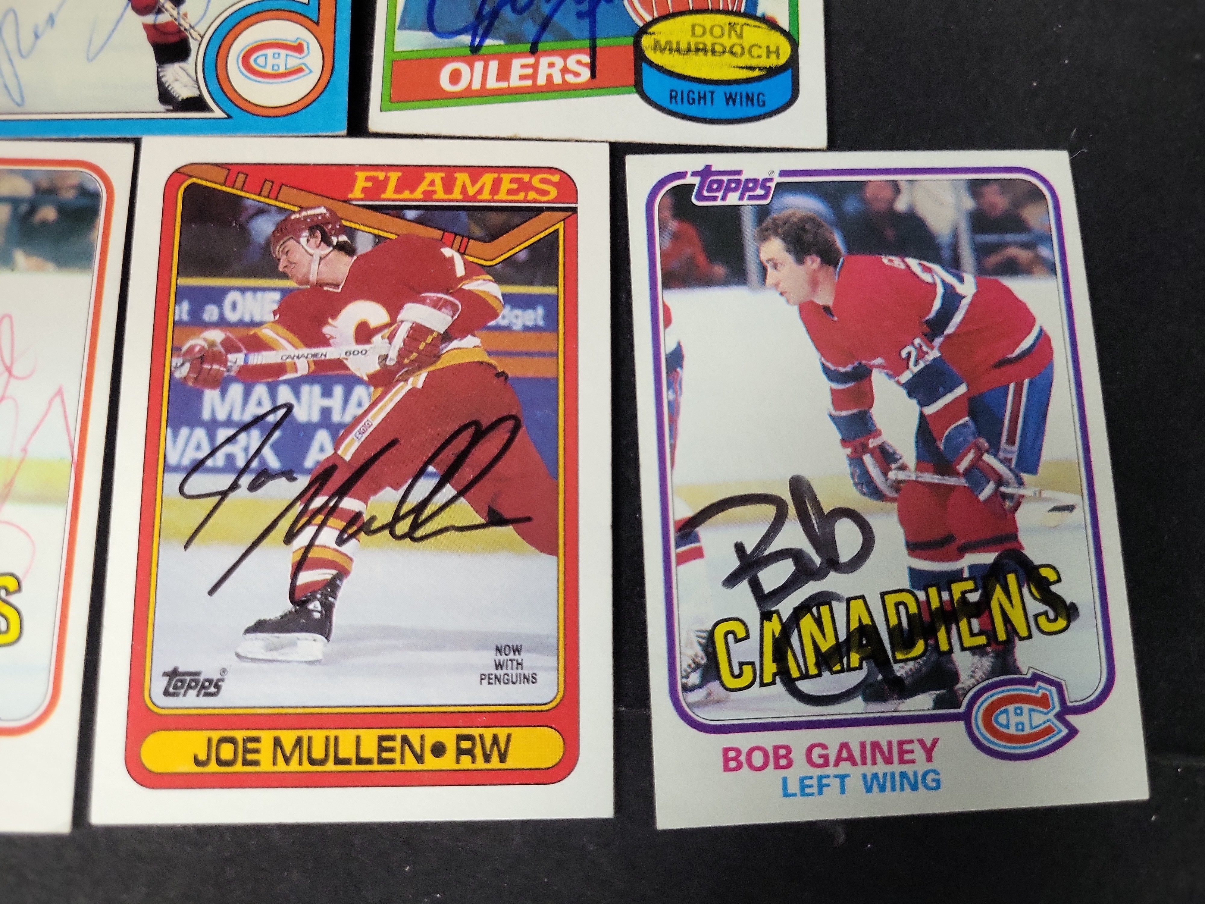 I03084 | A Group of Eight Vintage Autographed Topps Hockey Cards and One 1993 Classic Hockey Draft Picks Boxed Set