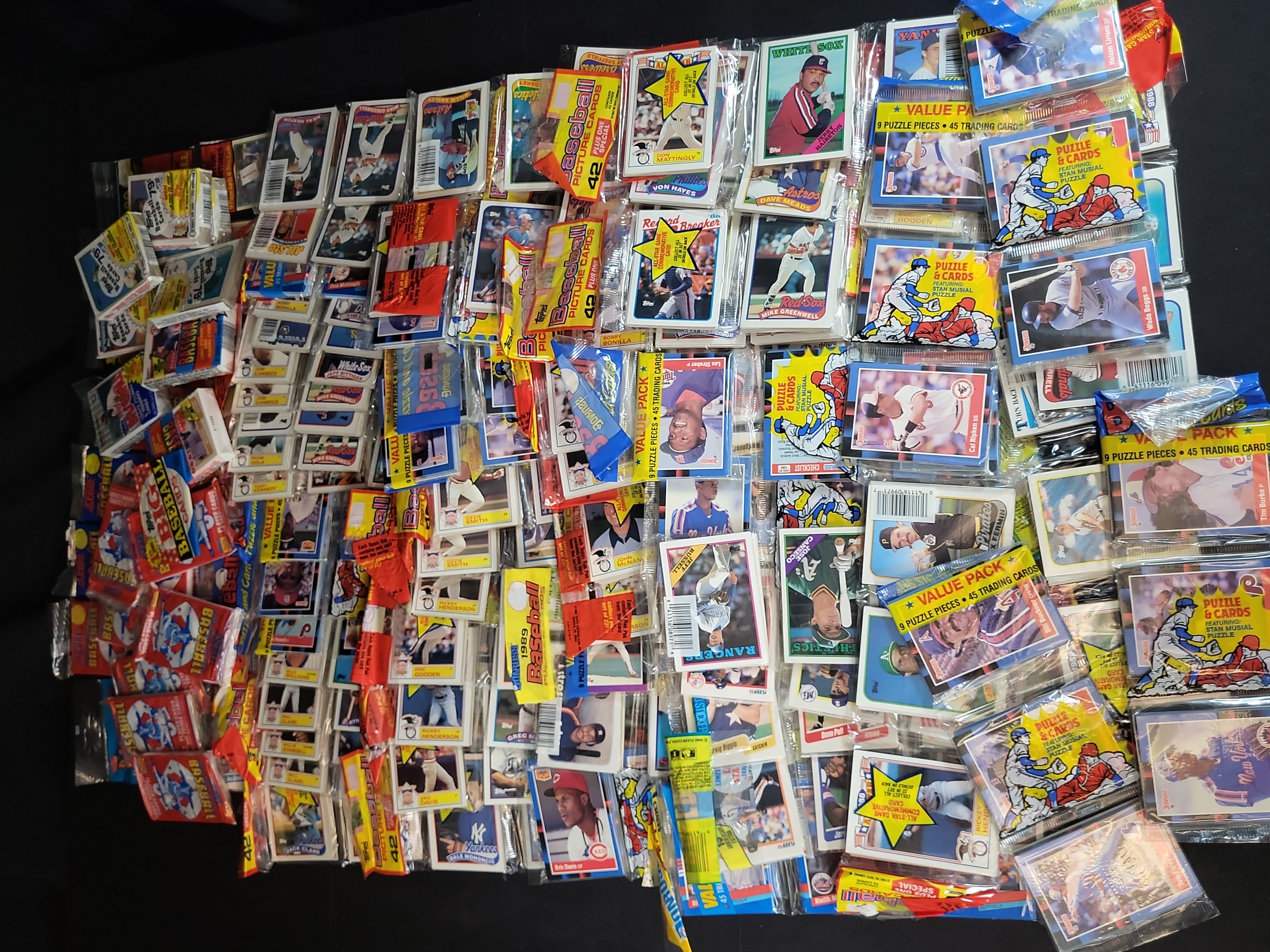 I03213 | An Assortment of Unopened Baseball Card Packs and Cards, 1987-1990