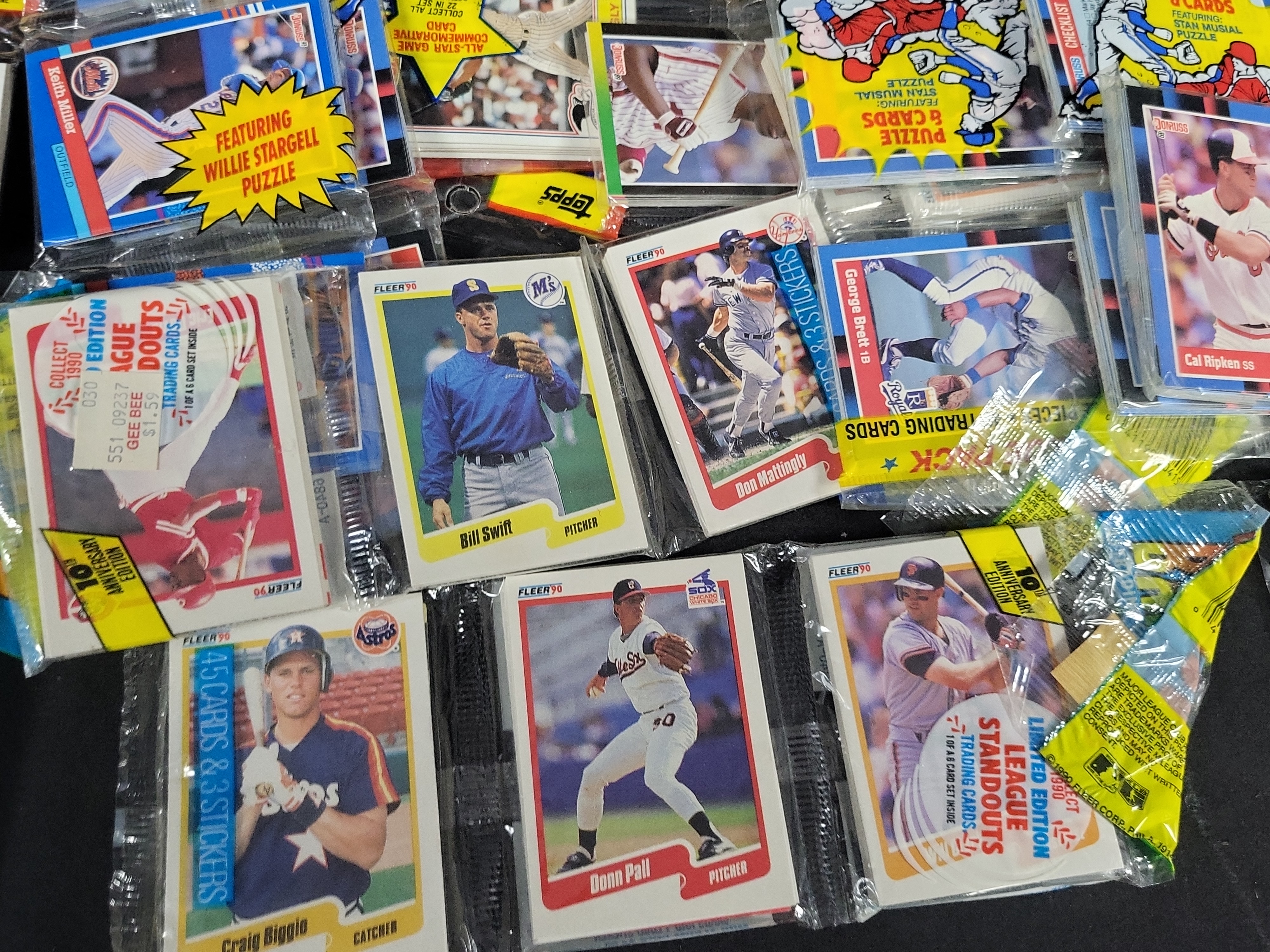 I03213 | An Assortment of Unopened Baseball Card Packs and Cards, 1987-1990