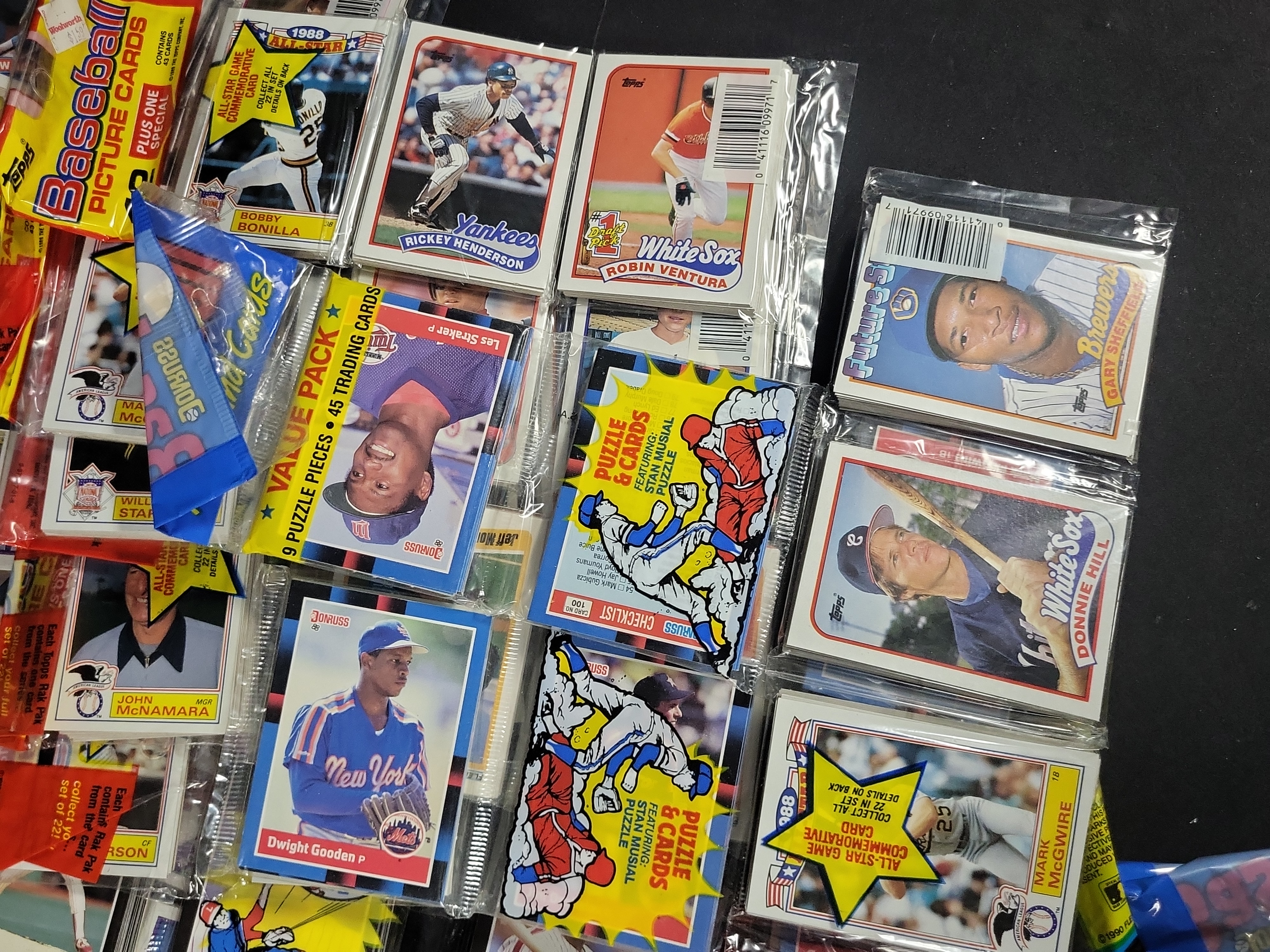 I03213 | An Assortment of Unopened Baseball Card Packs and Cards, 1987-1990