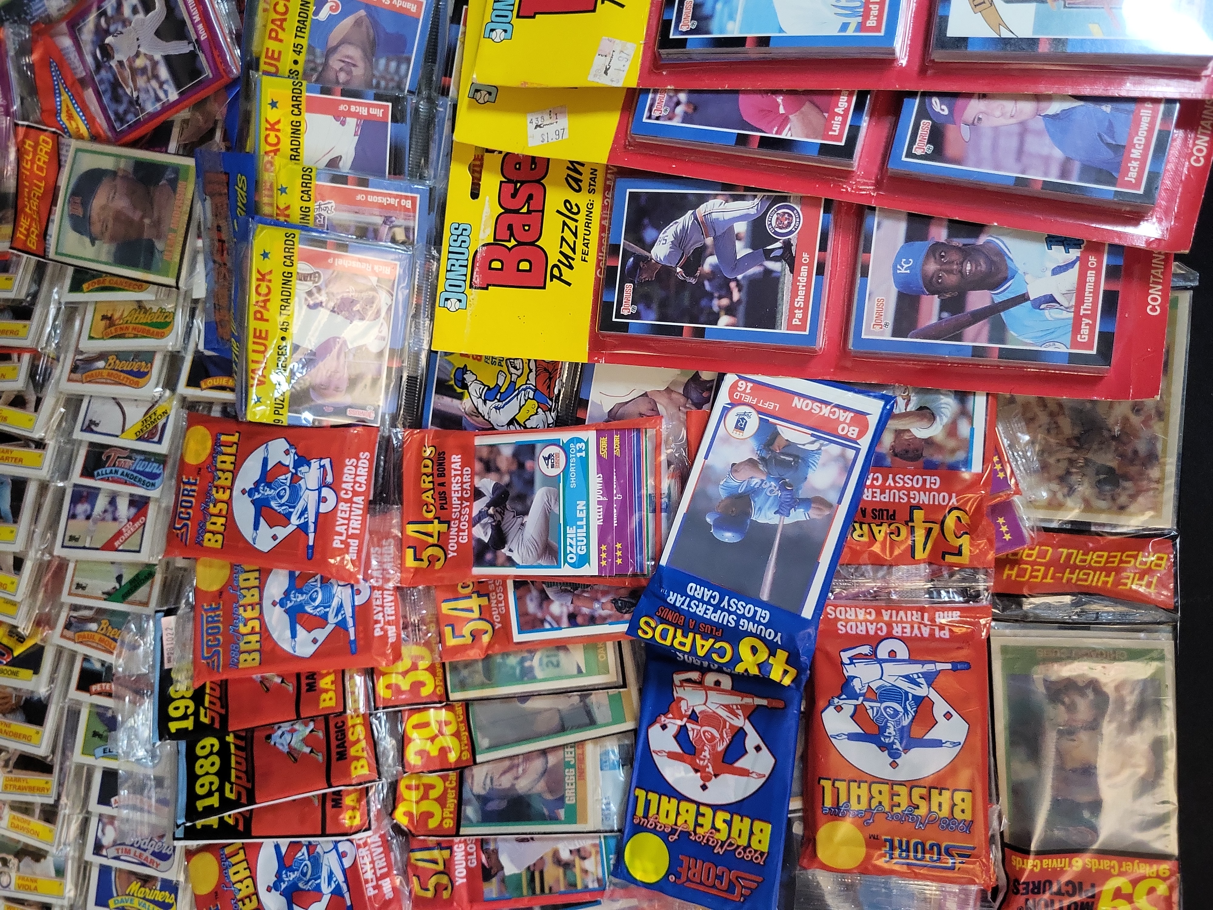 I03261 | A Large Collection of Unopened Late 1980s and Early 1990s Baseball Card Rack Packs, Cello Packs, and Value Packs