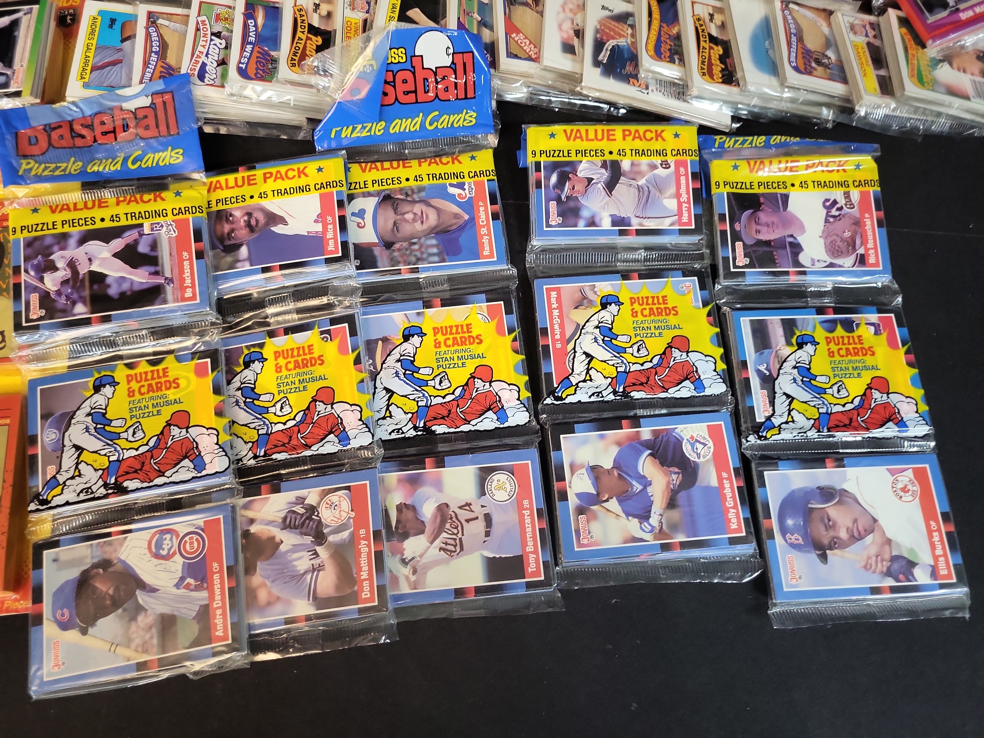 I03261 | A Large Collection of Unopened Late 1980s and Early 1990s Baseball Card Rack Packs, Cello Packs, and Value Packs