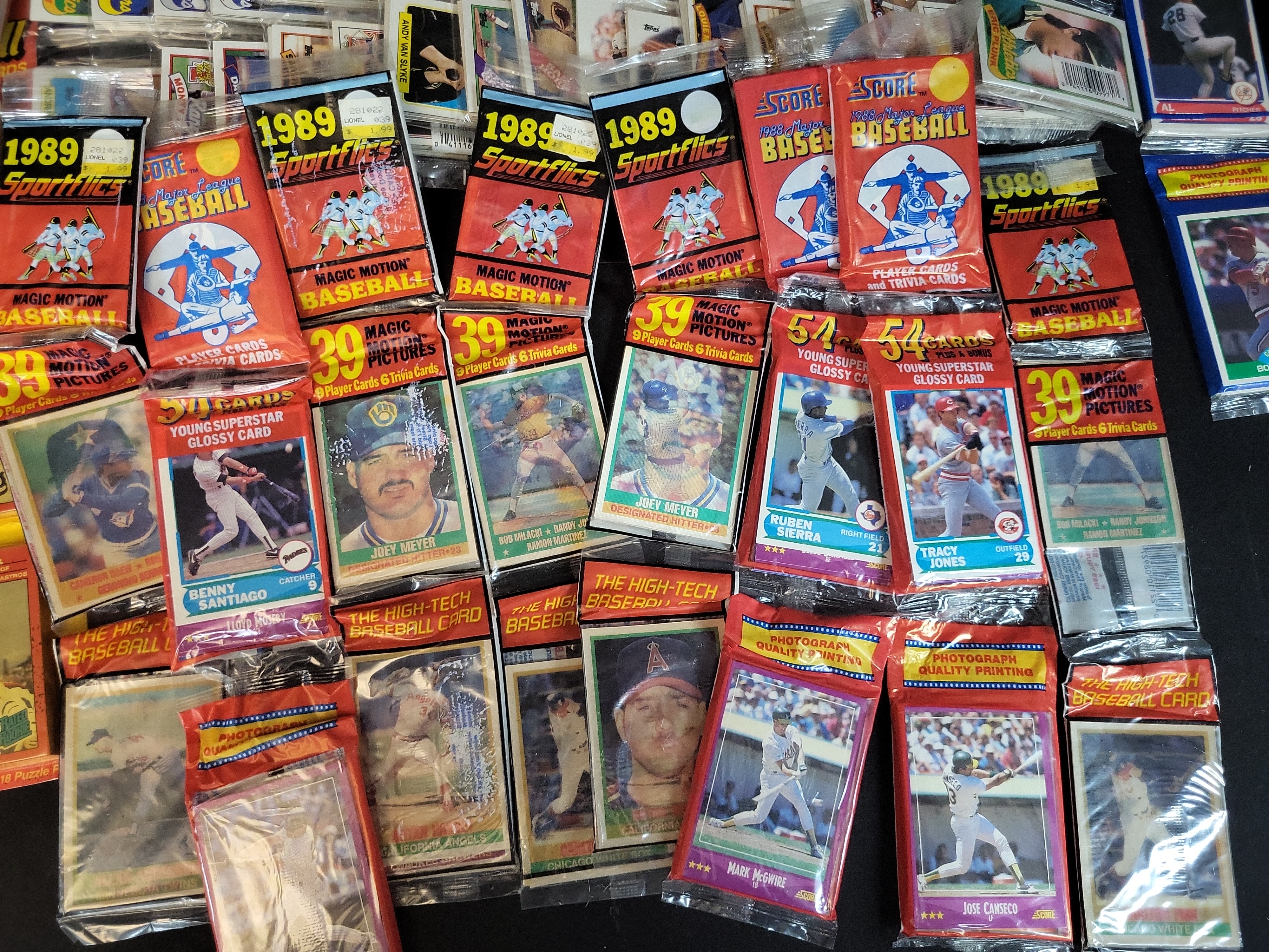 I03261 | A Large Collection of Unopened Late 1980s and Early 1990s Baseball Card Rack Packs, Cello Packs, and Value Packs