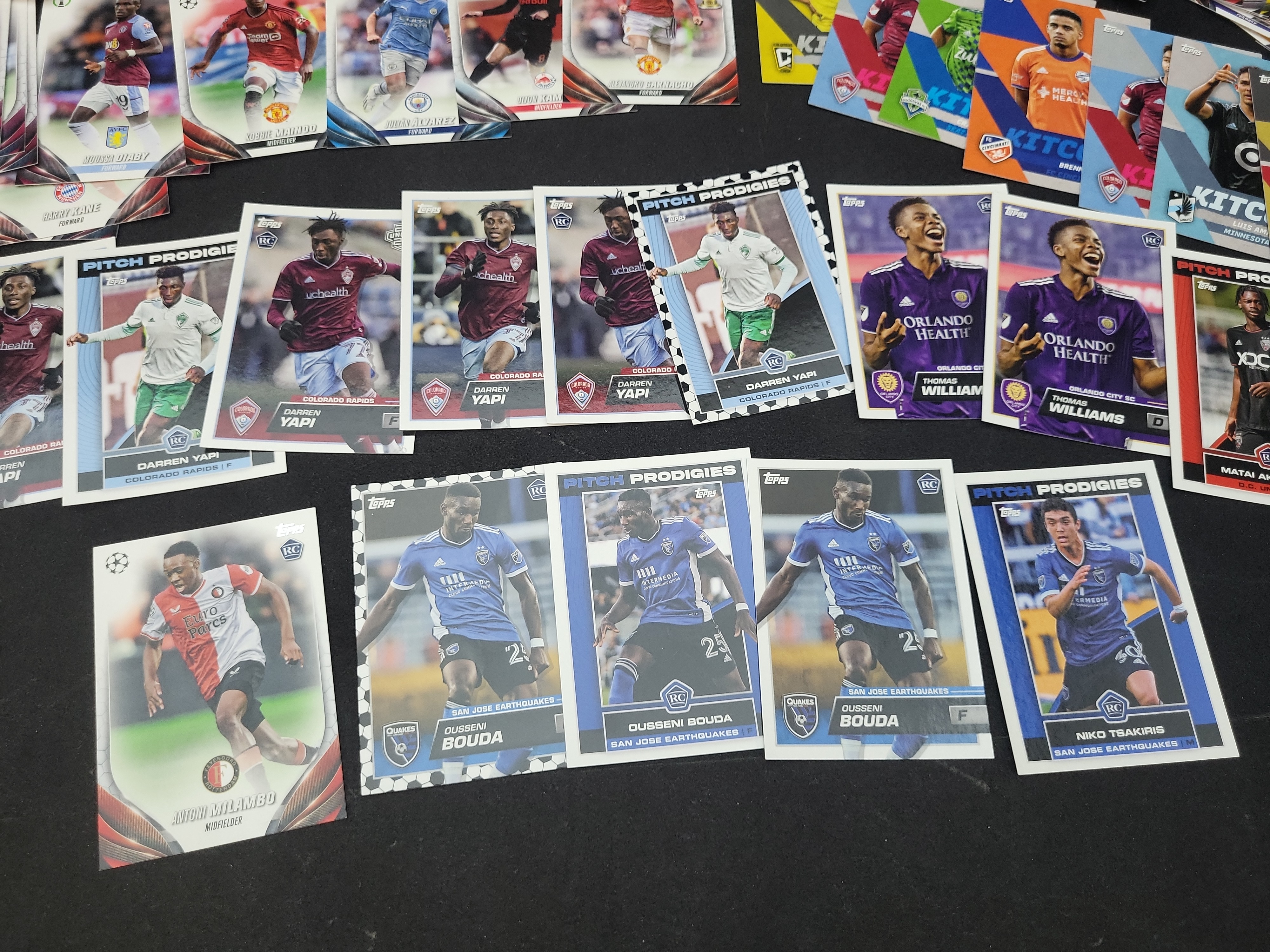 I03649 | A Collection of Topps 2023-2024 UEFA and MLS Soccer Trading Cards Including Rookie Cards