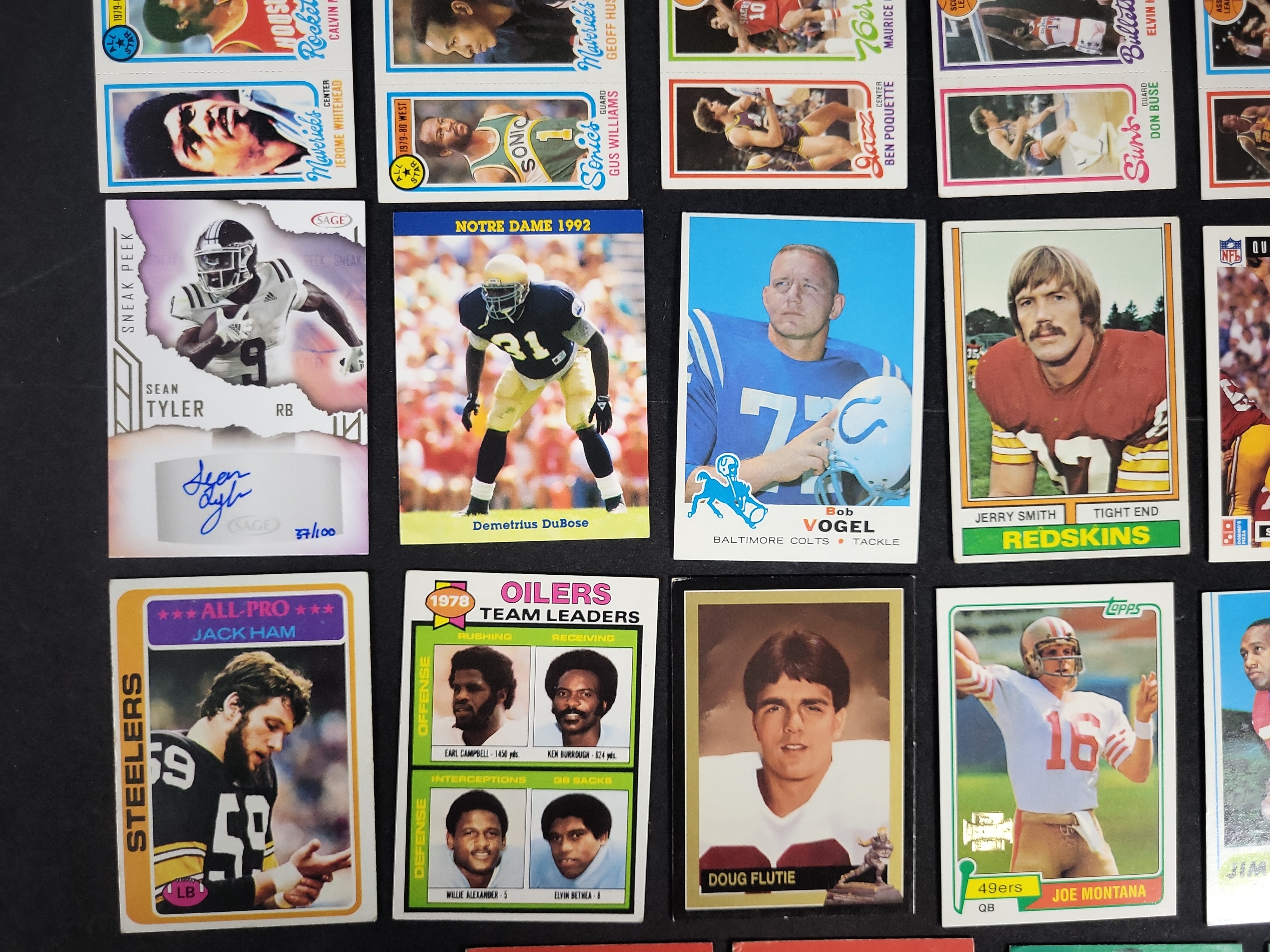 I03312 | An Assortment of Vintage and Modern Sports Trading Cards Including Topps Football and 1980-81 Topps Basketball Panels
