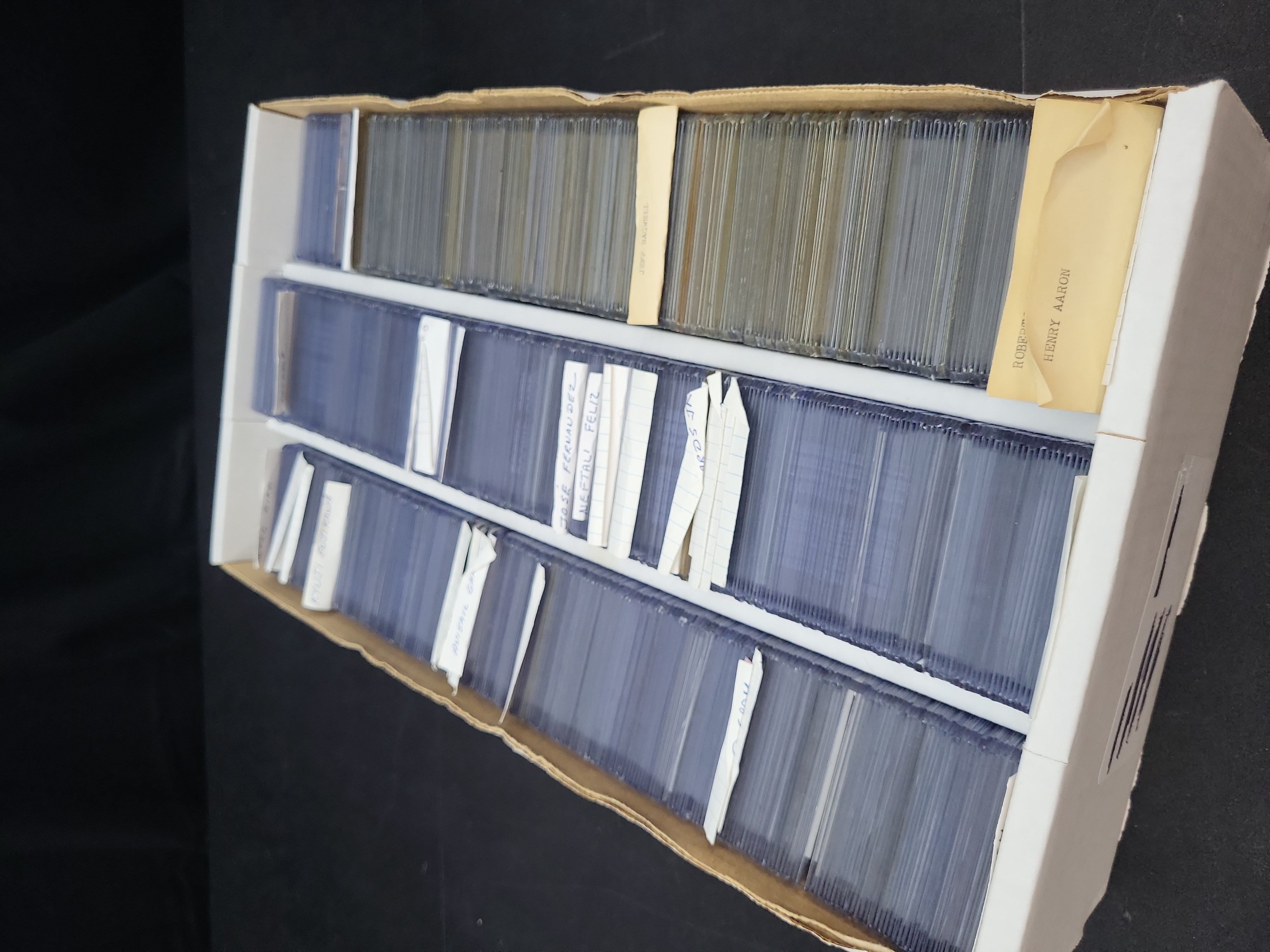 I03316 | An Assortment of Modern and Vintage Baseball Trading Cards in Protective Top-Loaders