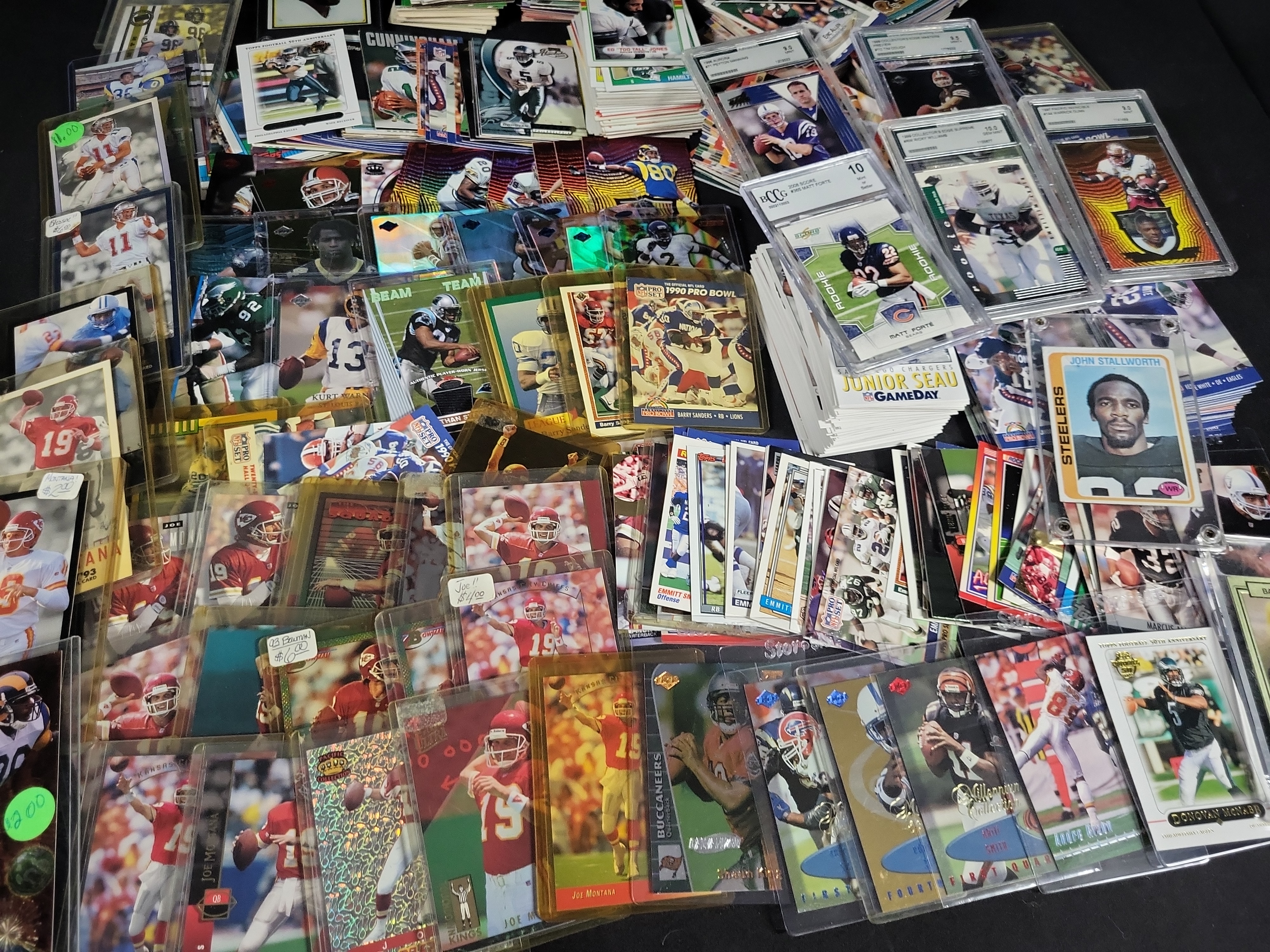 I03831 | A Collection of NFL Trading Cards Including Graded Rookie and Hall of Fame Players