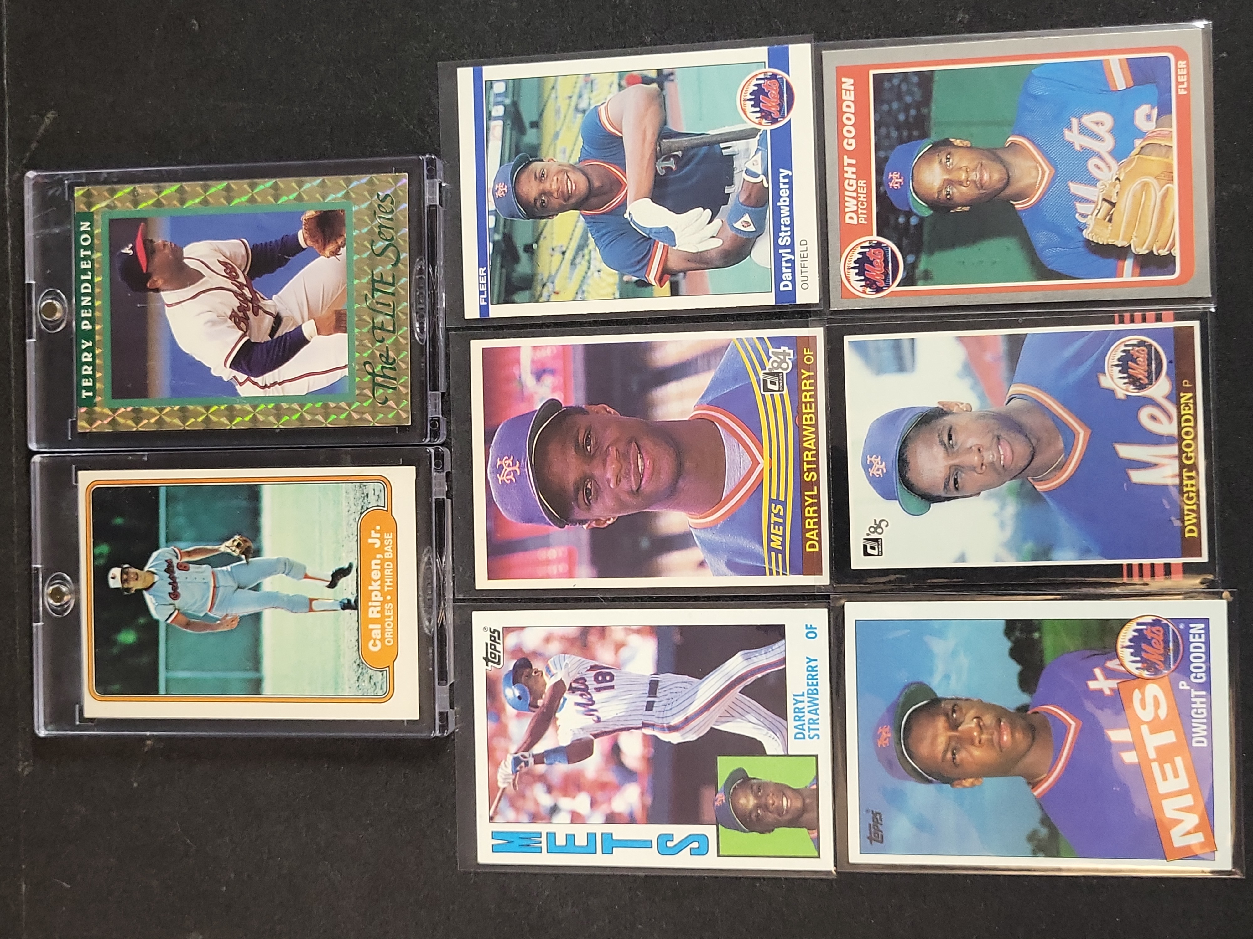 I03931 | A Collection of Vintage Baseball Trading Cards Including 1982 Fleer Cal Ripken Jr. Rookie Card and New York Mets Rookie Cards