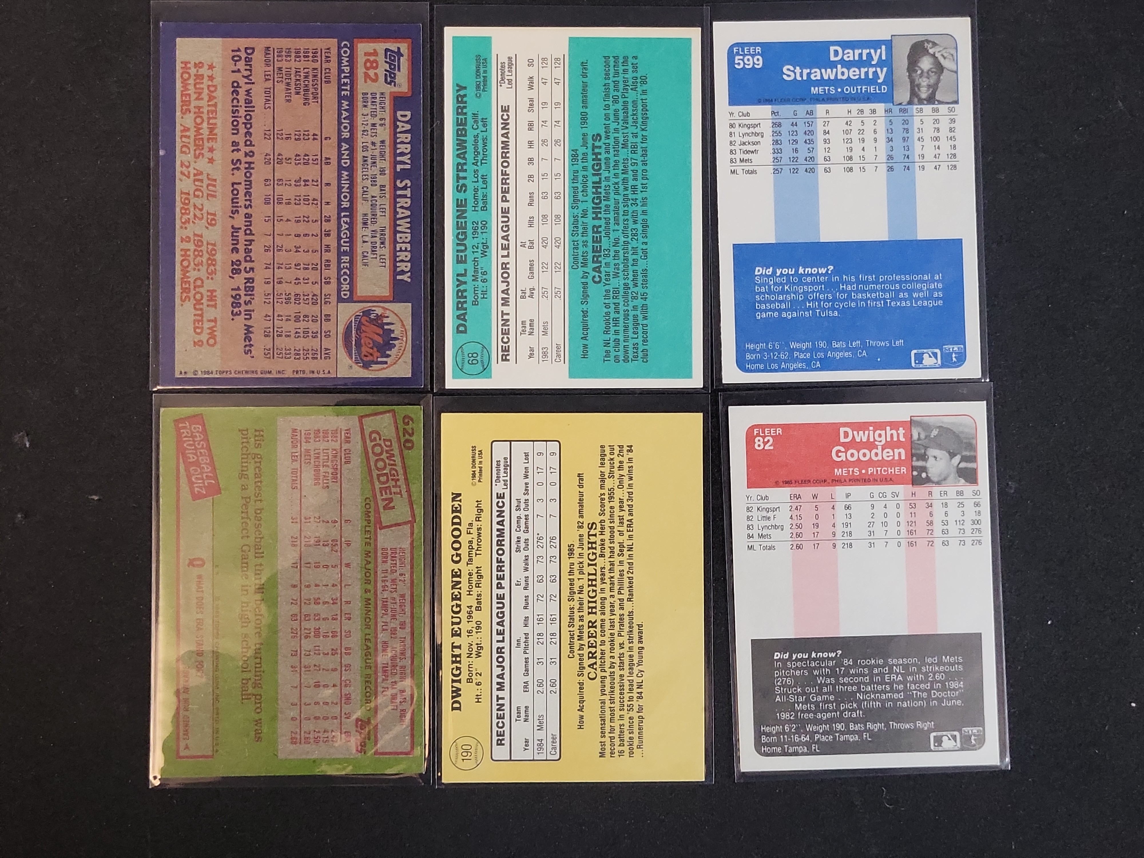 I03931 | A Collection of Vintage Baseball Trading Cards Including 1982 Fleer Cal Ripken Jr. Rookie Card and New York Mets Rookie Cards