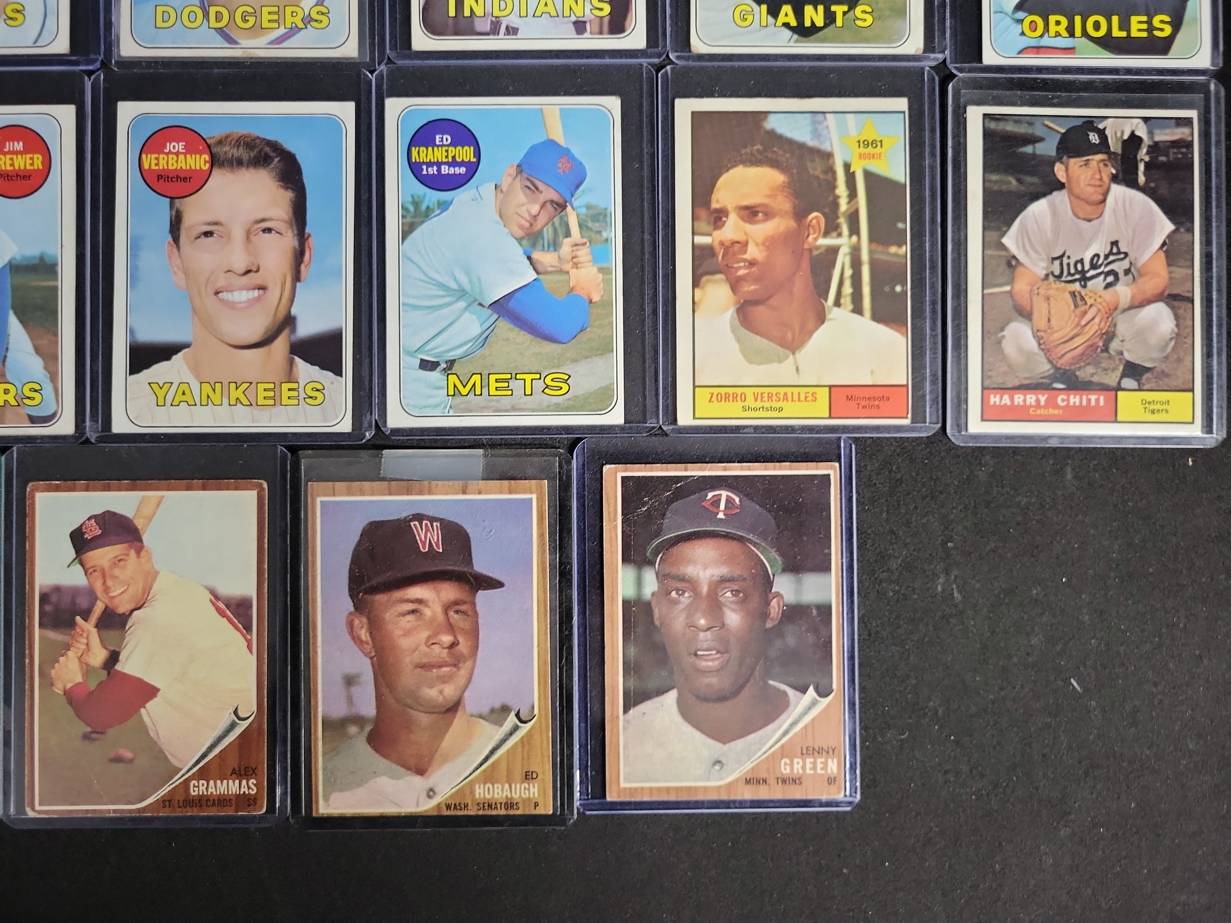 I03838 | A Collection of Vintage Topps Baseball Cards Featuring 1973 Carlton Fisk and 1972 Bert Blyleven