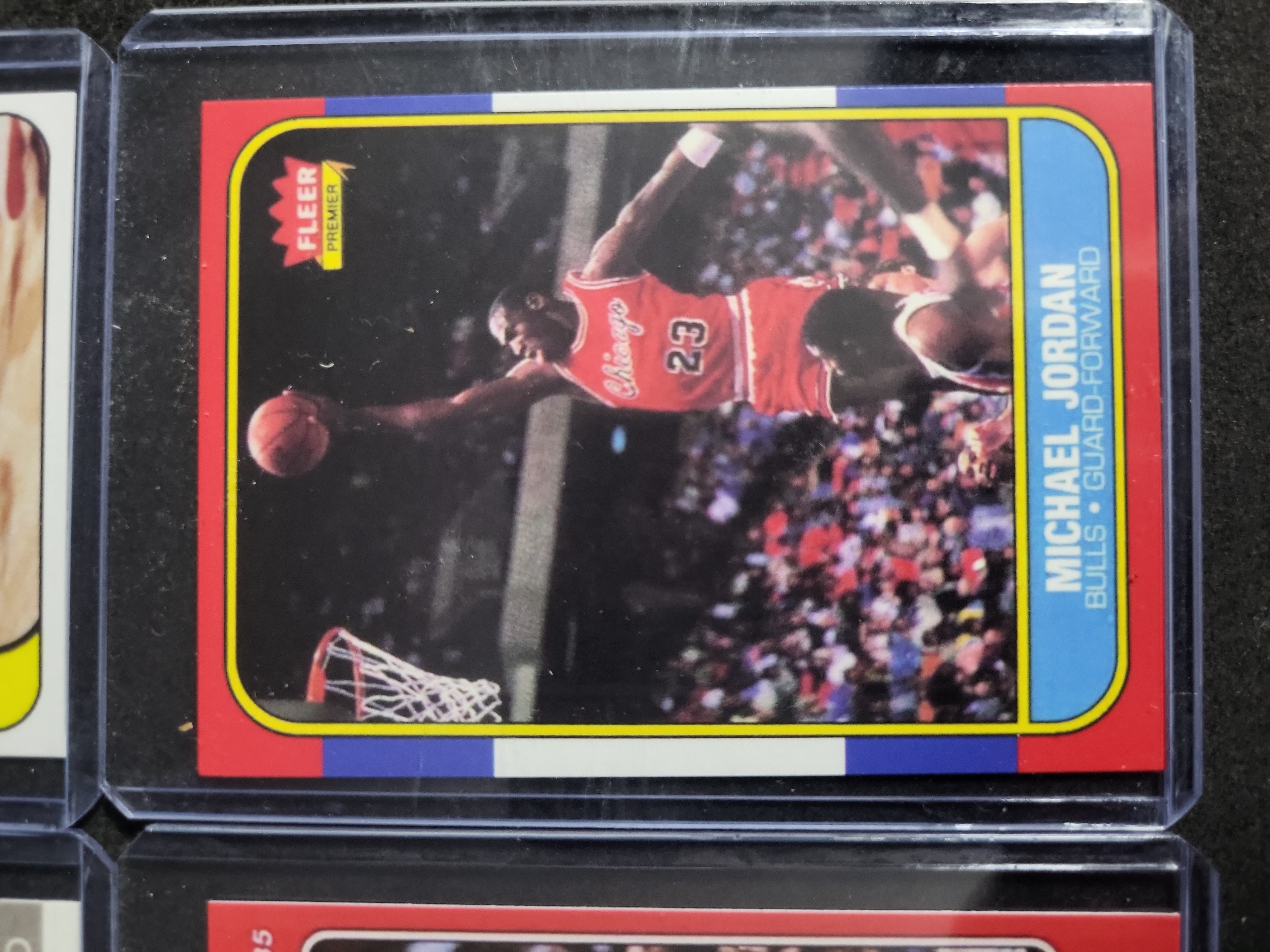 I03293 | Six REPRINT Michael Jordan Vintage Basketball Trading Cards Including 1986-87 Fleer