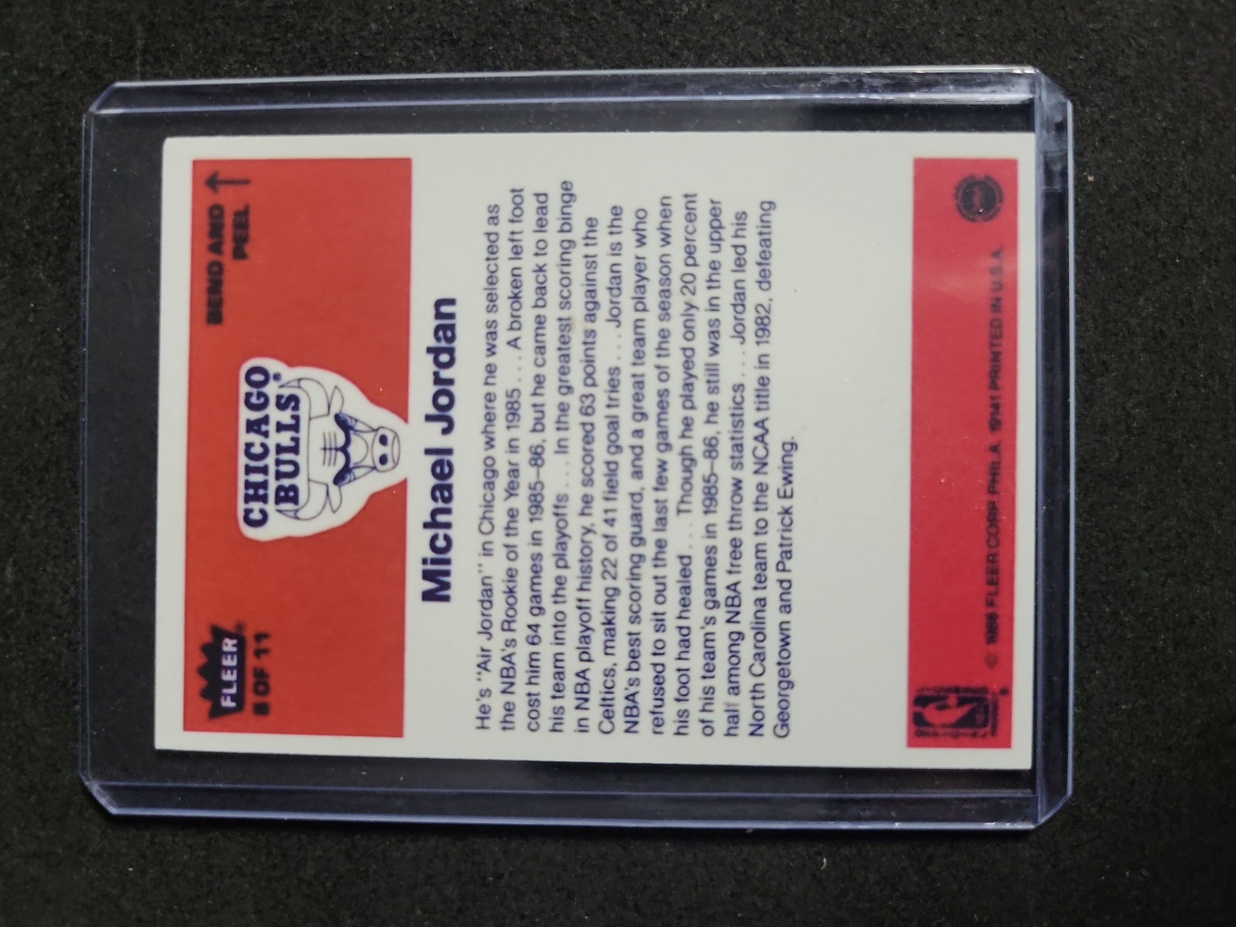 I03293 | Six REPRINT Michael Jordan Vintage Basketball Trading Cards Including 1986-87 Fleer