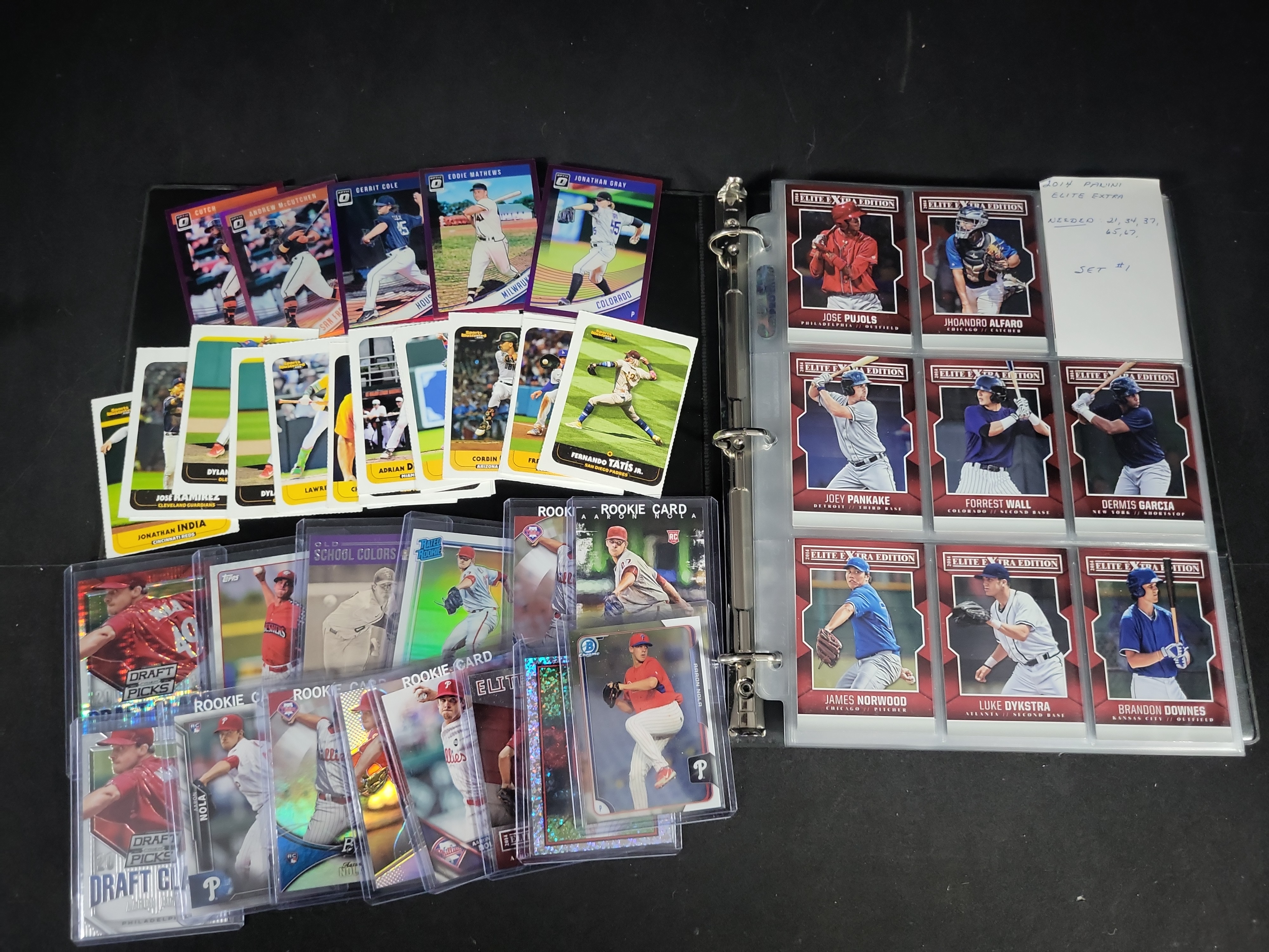 I03446 | A Collection of Modern Baseball Trading Cards Featuring 2014 Panini Elite Extra Edition Near Set, Aaron Nola Rookies, and Parallels