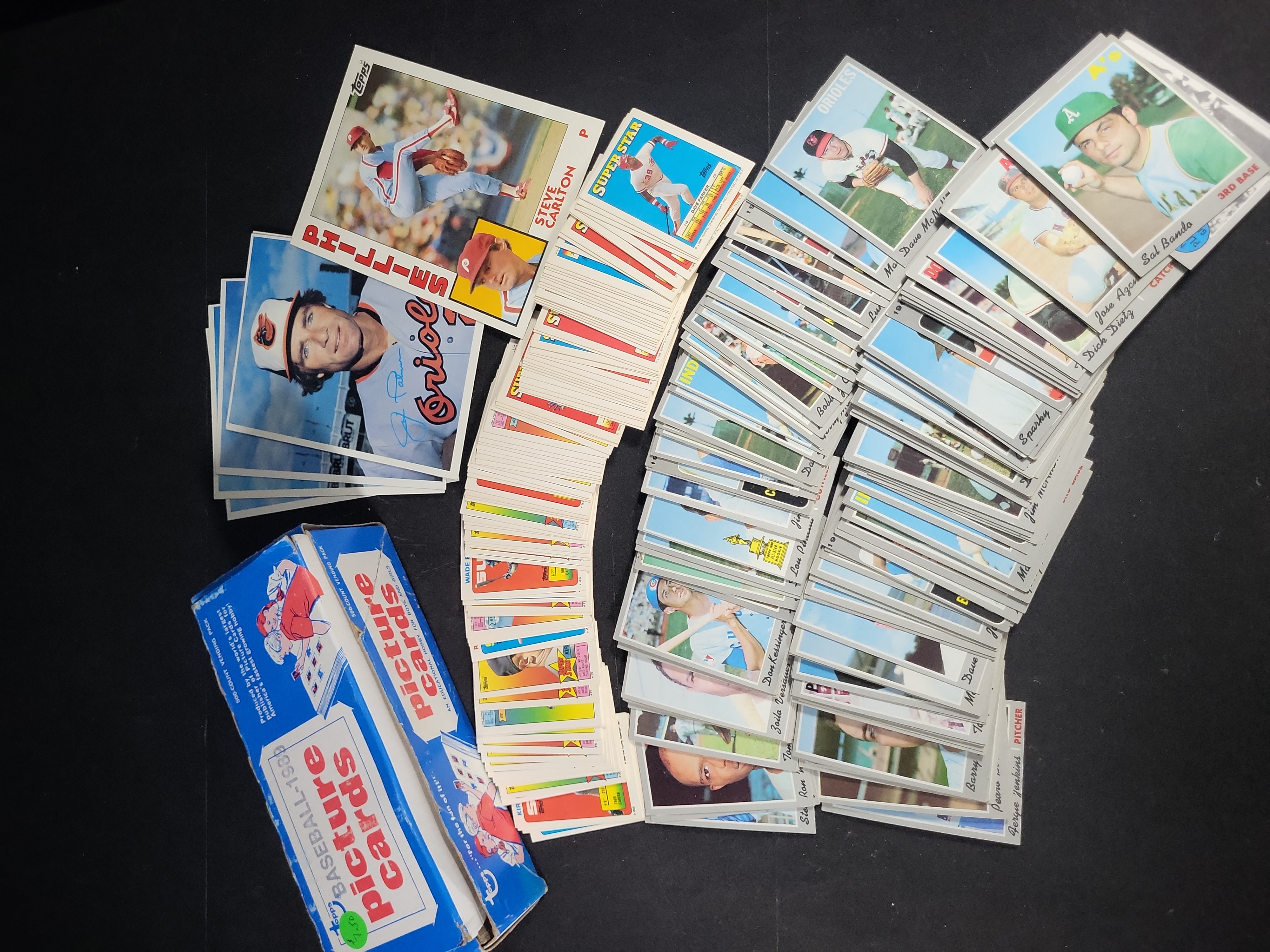 I03447 | A Collection of Vintage Topps Baseball Cards featuring 1973 and 1983 Sets with 1983 Vending Box