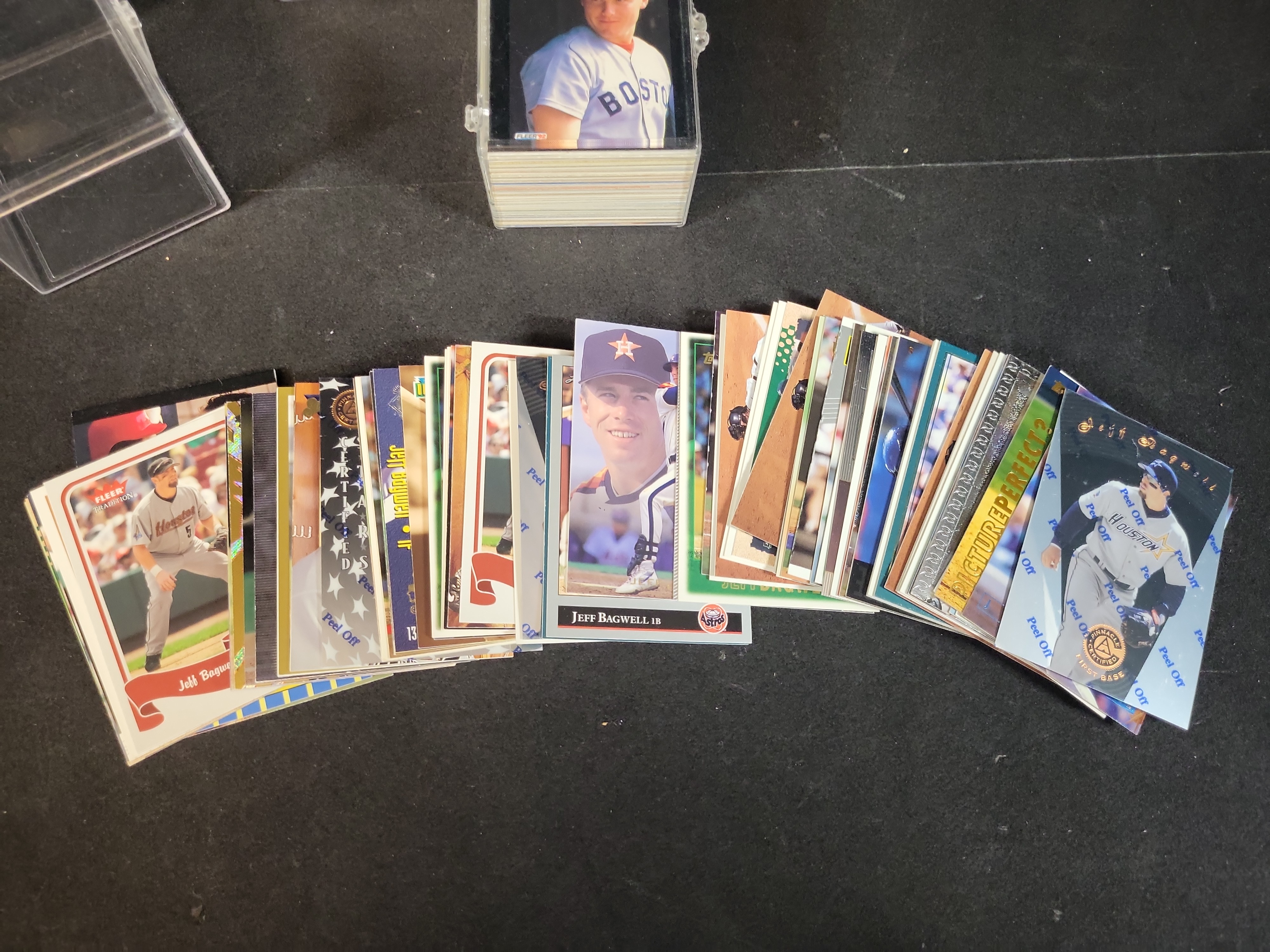 I03224 | A Collection of Baseball Trading Card Player Lots Including Jeff Bagwell Roger Clemens Mark McGwire and Will Clark