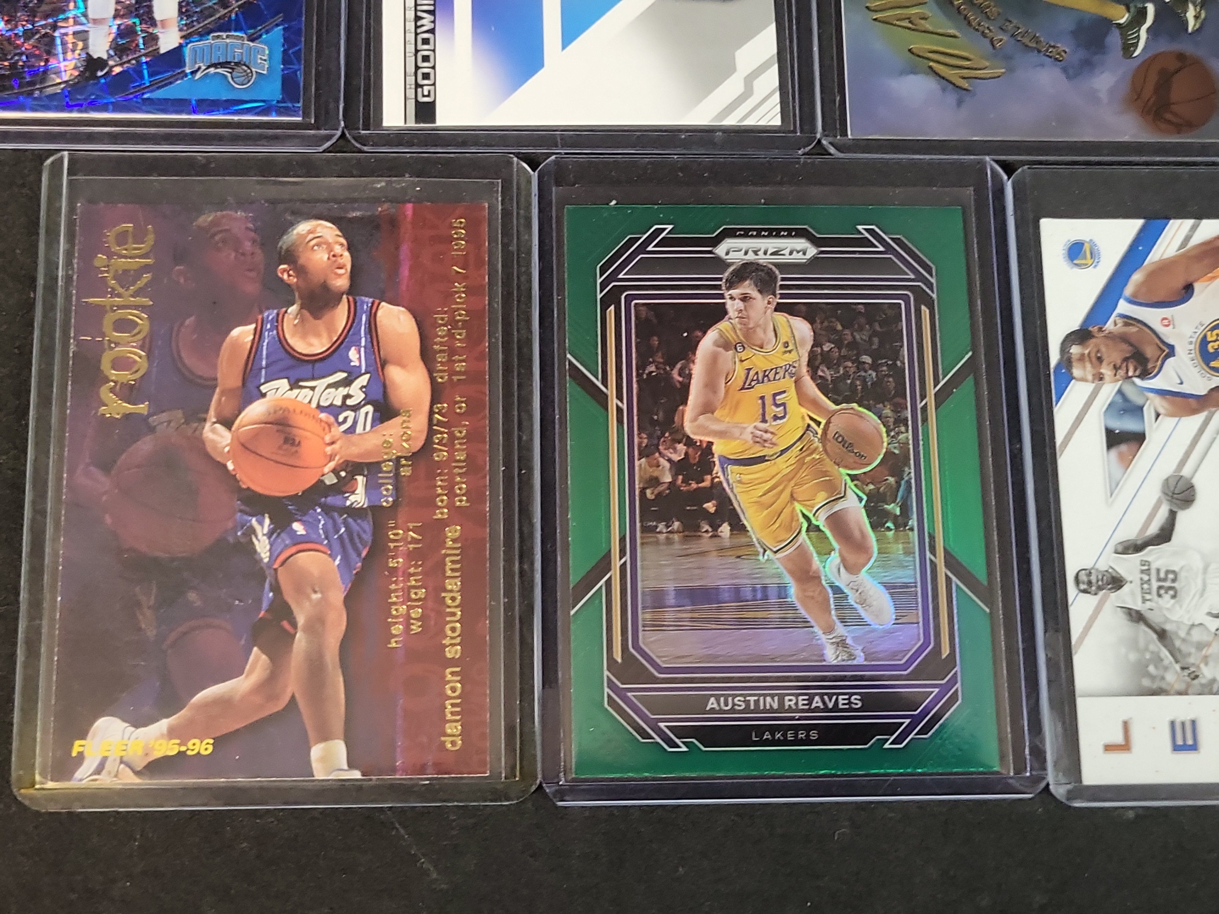 I03642 | An Assortment of Modern and Vintage-Style Basketball Trading Cards Including Panini Prizm, Fleer, and Upper Deck