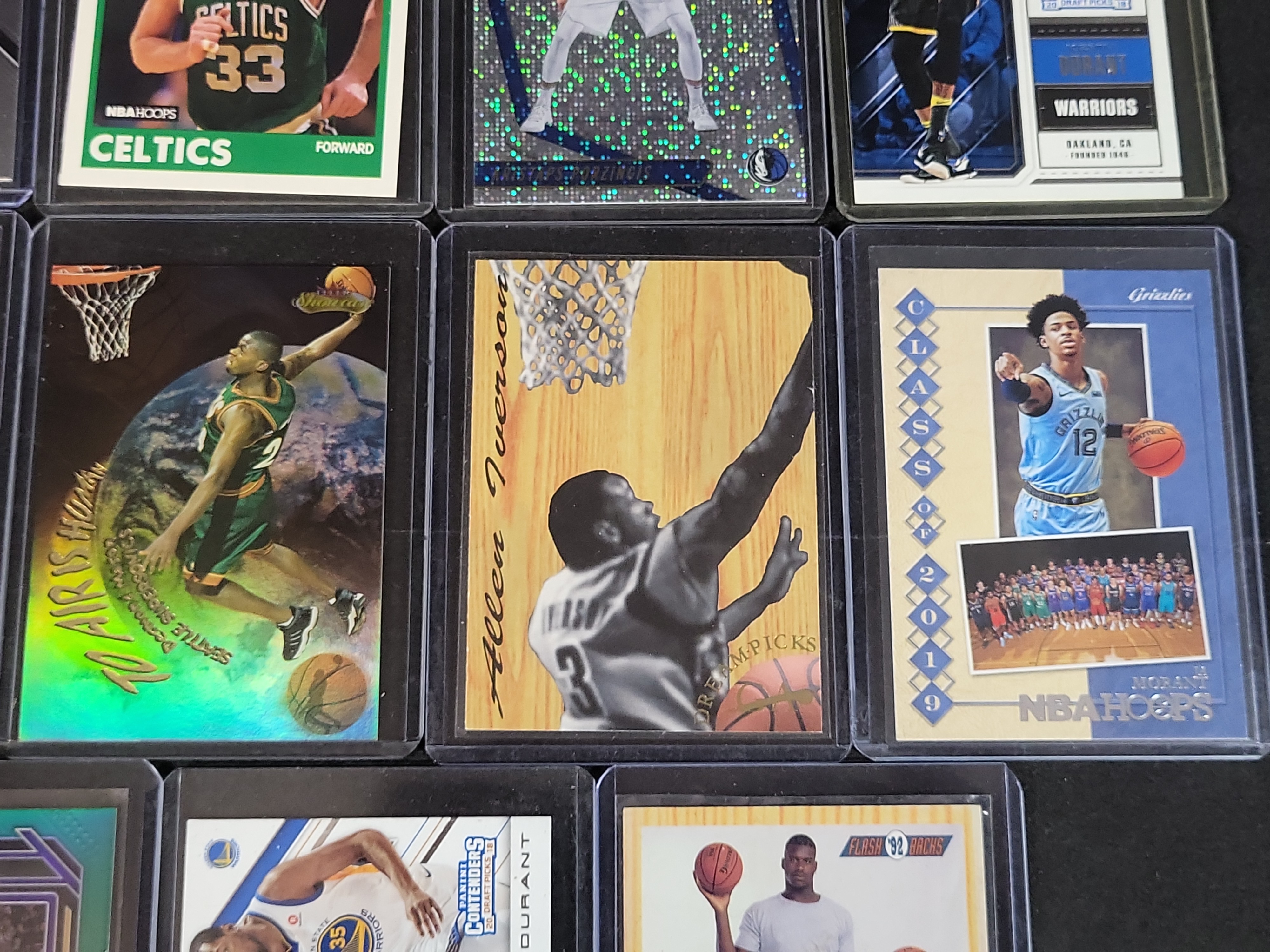 I03642 | An Assortment of Modern and Vintage-Style Basketball Trading Cards Including Panini Prizm, Fleer, and Upper Deck