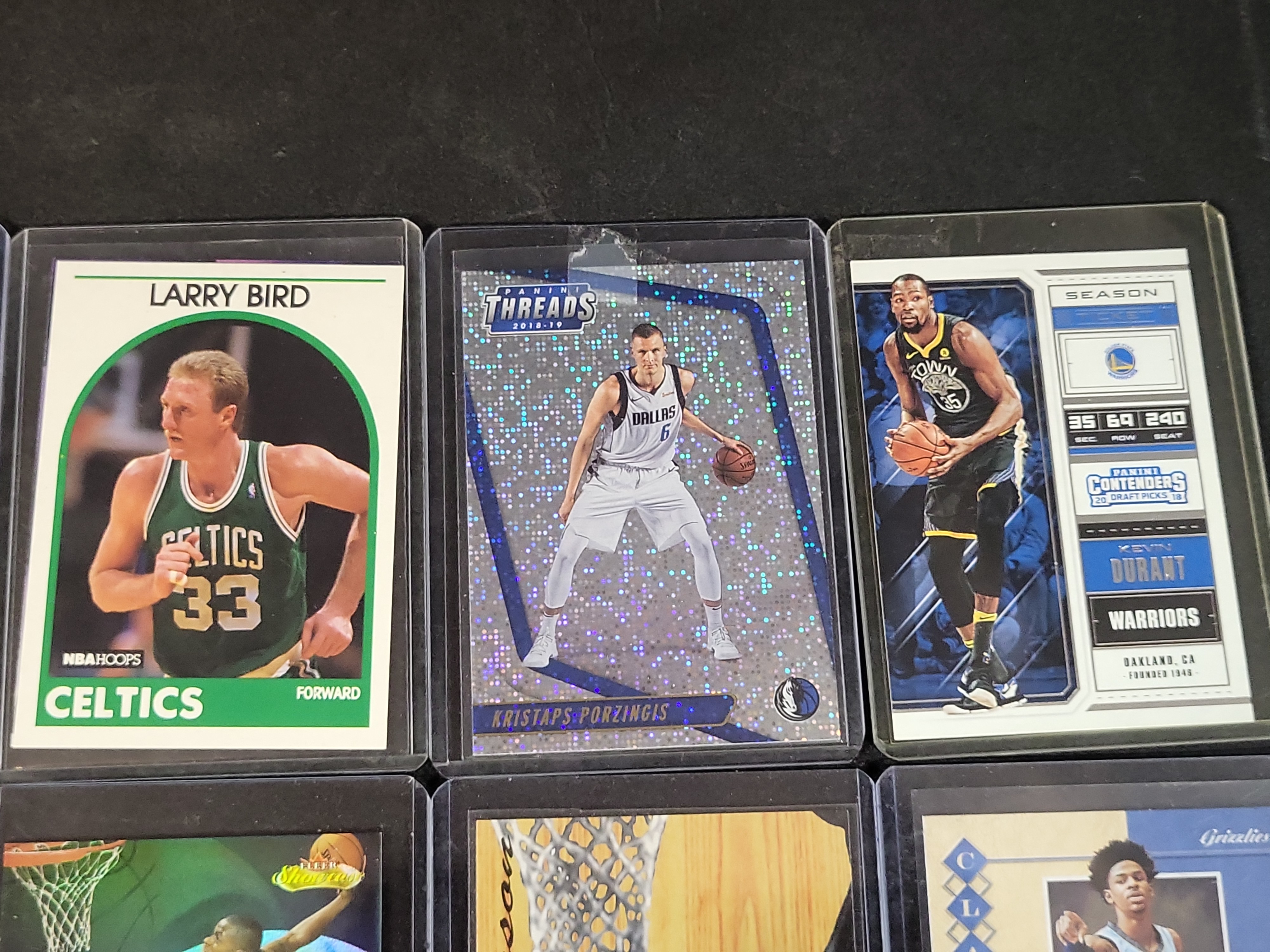 I03642 | An Assortment of Modern and Vintage-Style Basketball Trading Cards Including Panini Prizm, Fleer, and Upper Deck