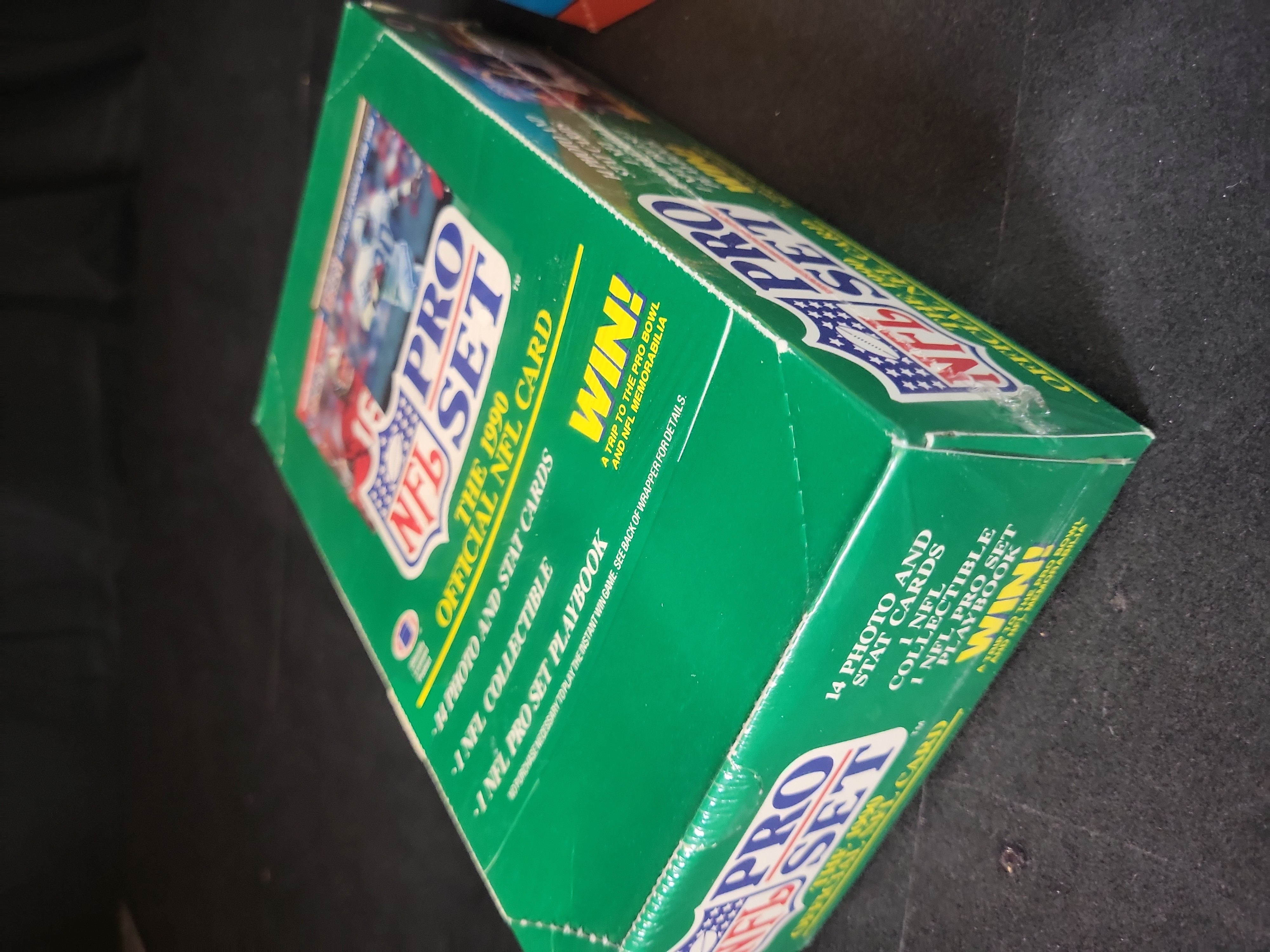 I03228 | A Trio of Vintage Sports Trading Card Boxes Including 1990 Pro Set NFL, 1990 Fleer Baseball, and 1986 Sportflics