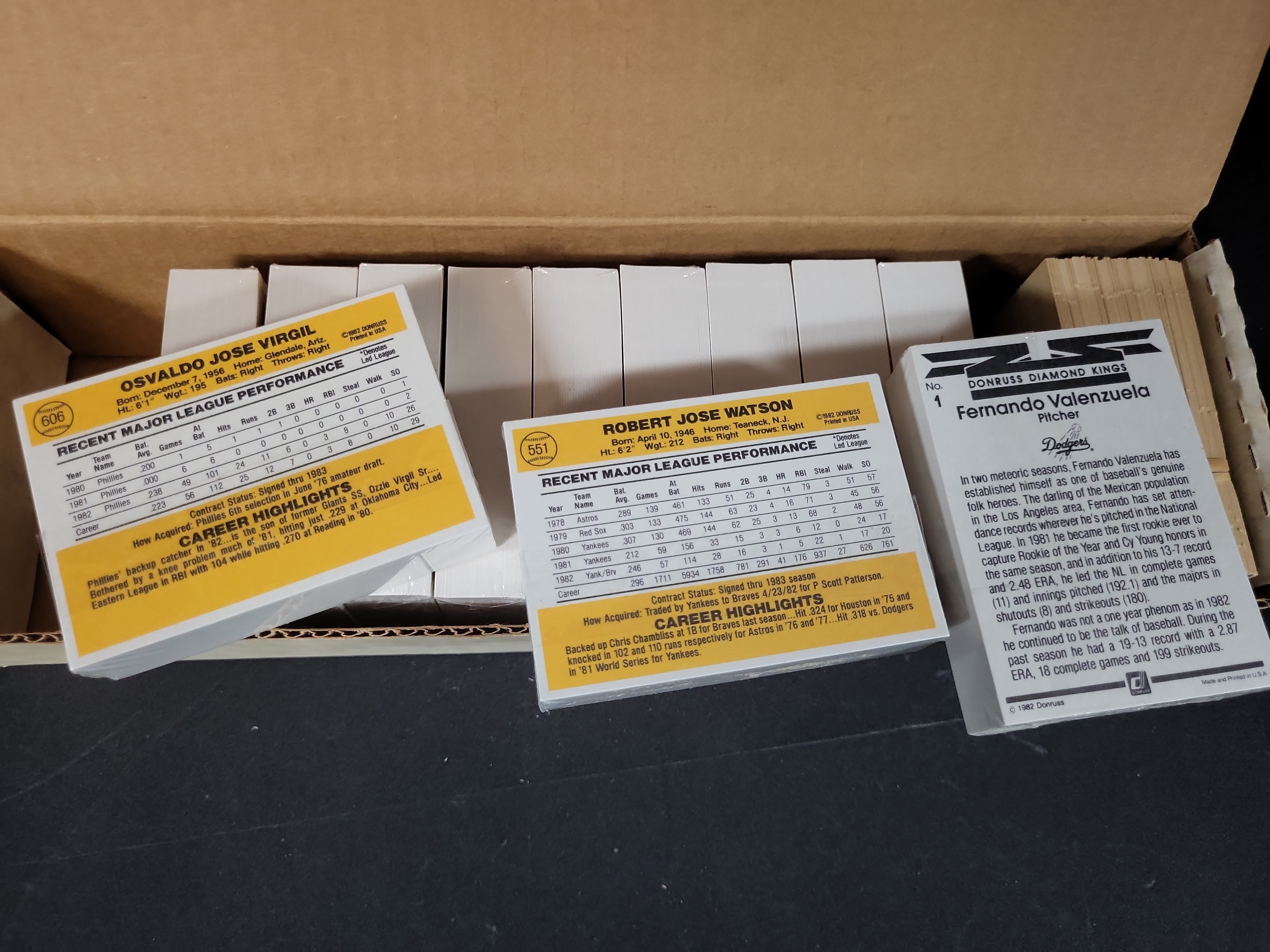 I03240 | 1983 Donruss Baseball Complete Set of 660 Cards in Original Storage Box