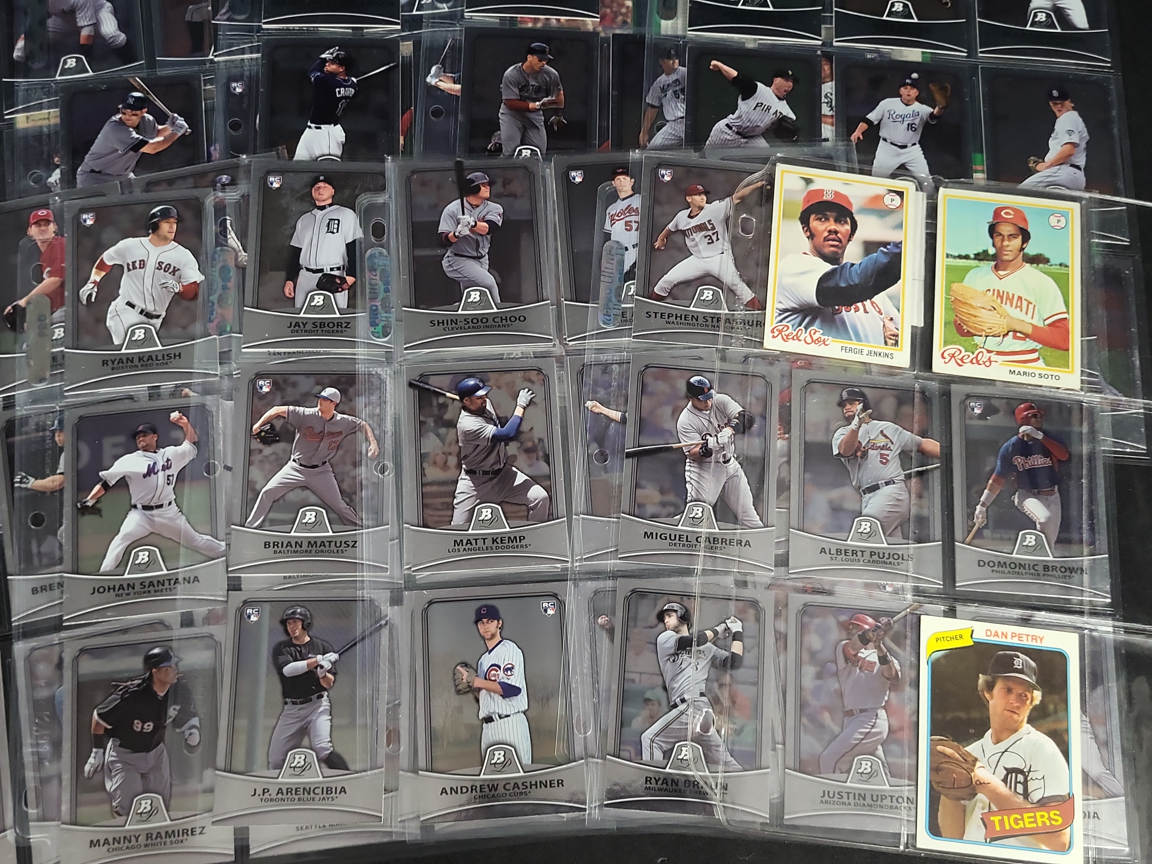 I03340 | A Collection of Modern and Late Vintage Baseball Trading Cards Featuring 2010 Bowman Platinum and 2006 Bowman