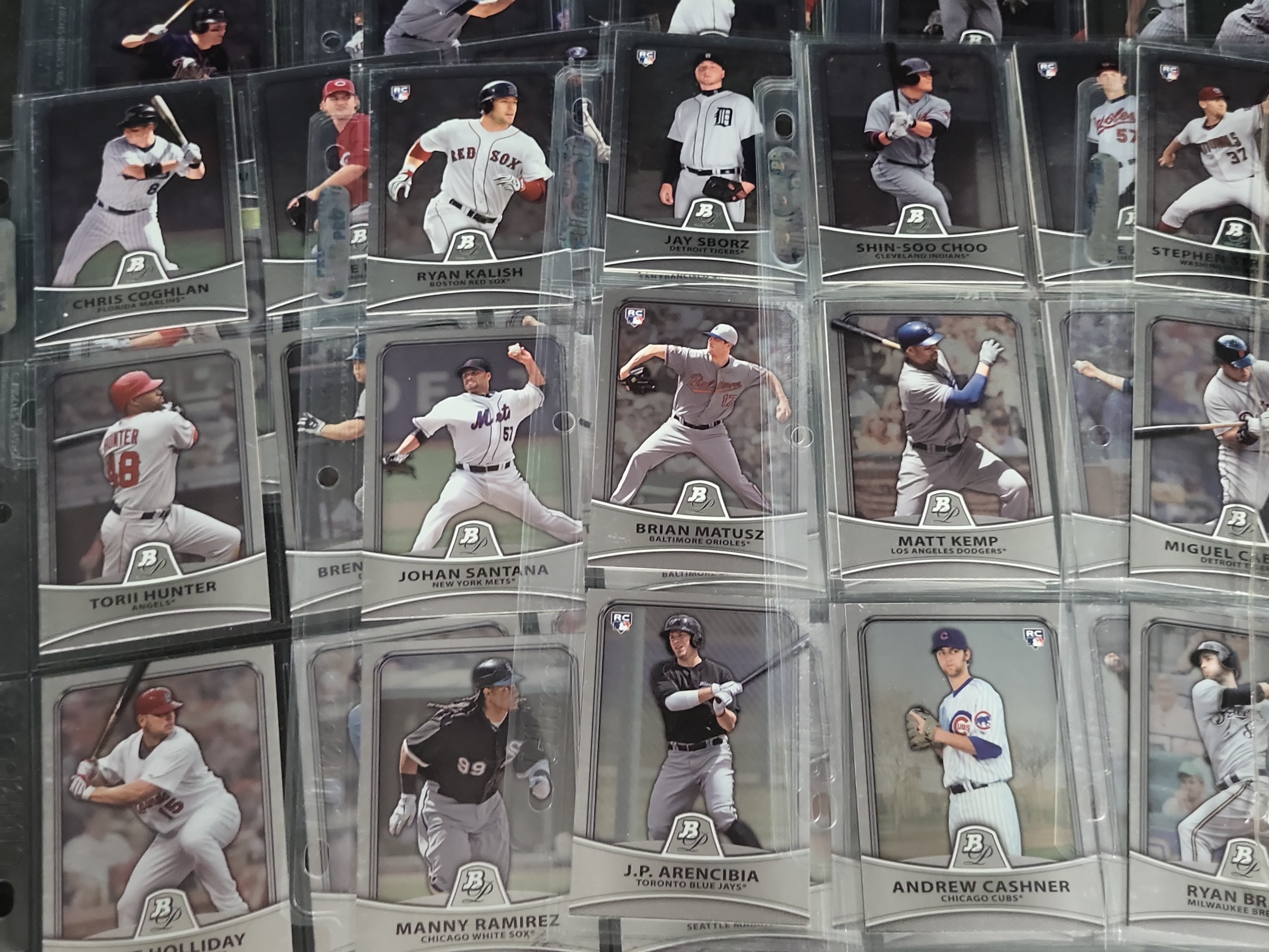 I03340 | A Collection of Modern and Late Vintage Baseball Trading Cards Featuring 2010 Bowman Platinum and 2006 Bowman