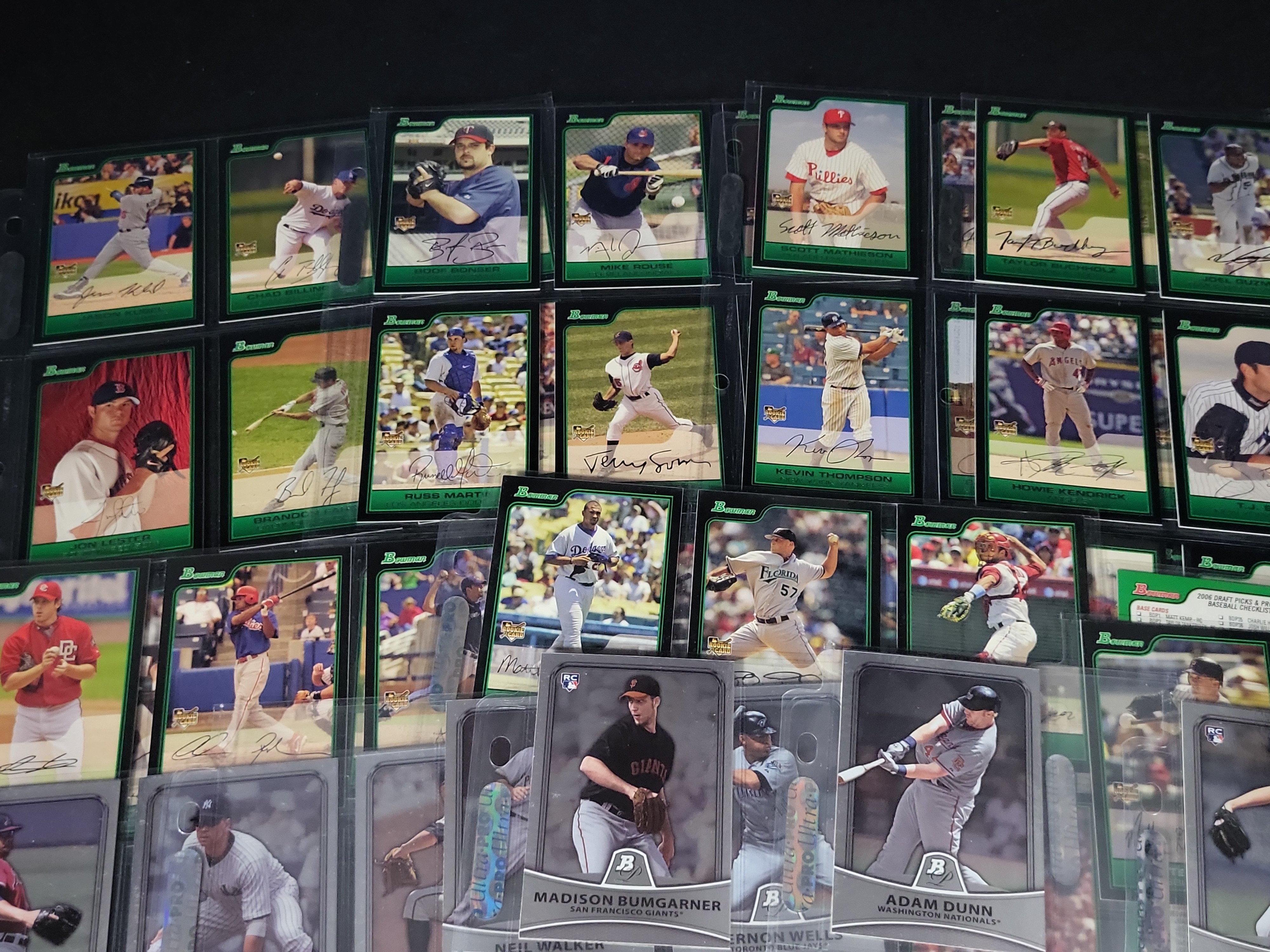 I03340 | A Collection of Modern and Late Vintage Baseball Trading Cards Featuring 2010 Bowman Platinum and 2006 Bowman