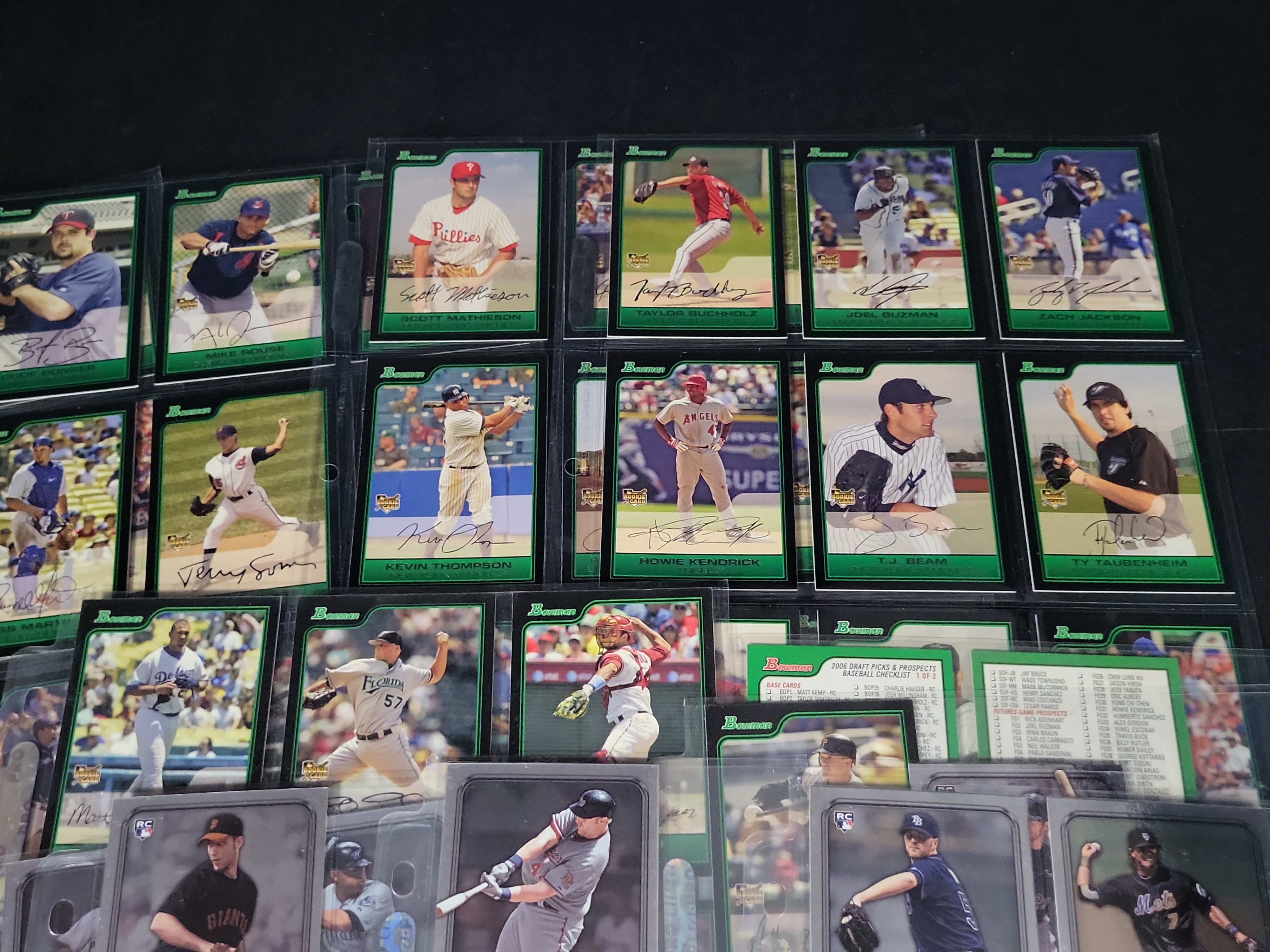 I03340 | A Collection of Modern and Late Vintage Baseball Trading Cards Featuring 2010 Bowman Platinum and 2006 Bowman