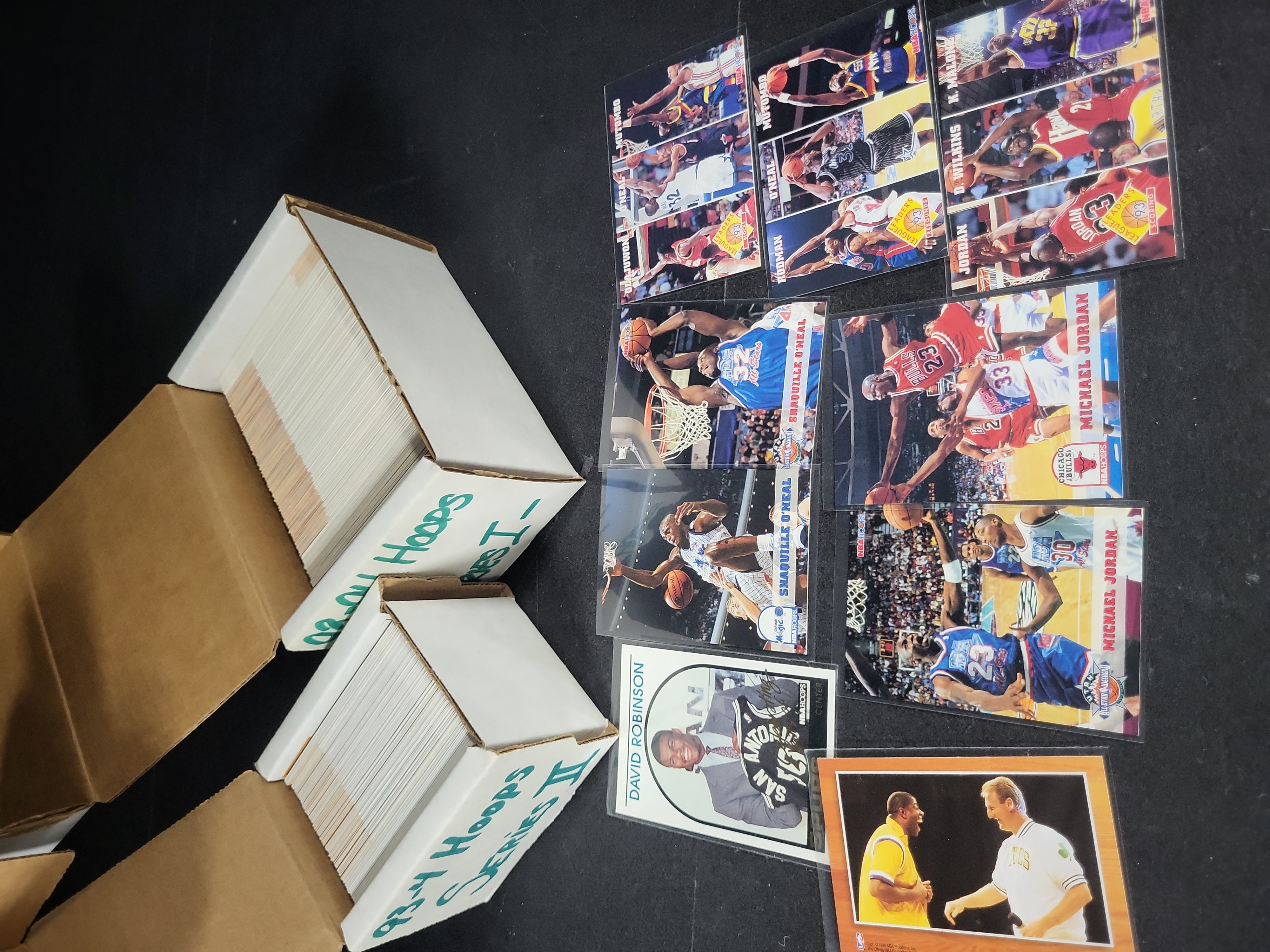 I03809 | A Collection of 1993-94 NBA Hoops Series I and Series II Basketball Trading Cards
