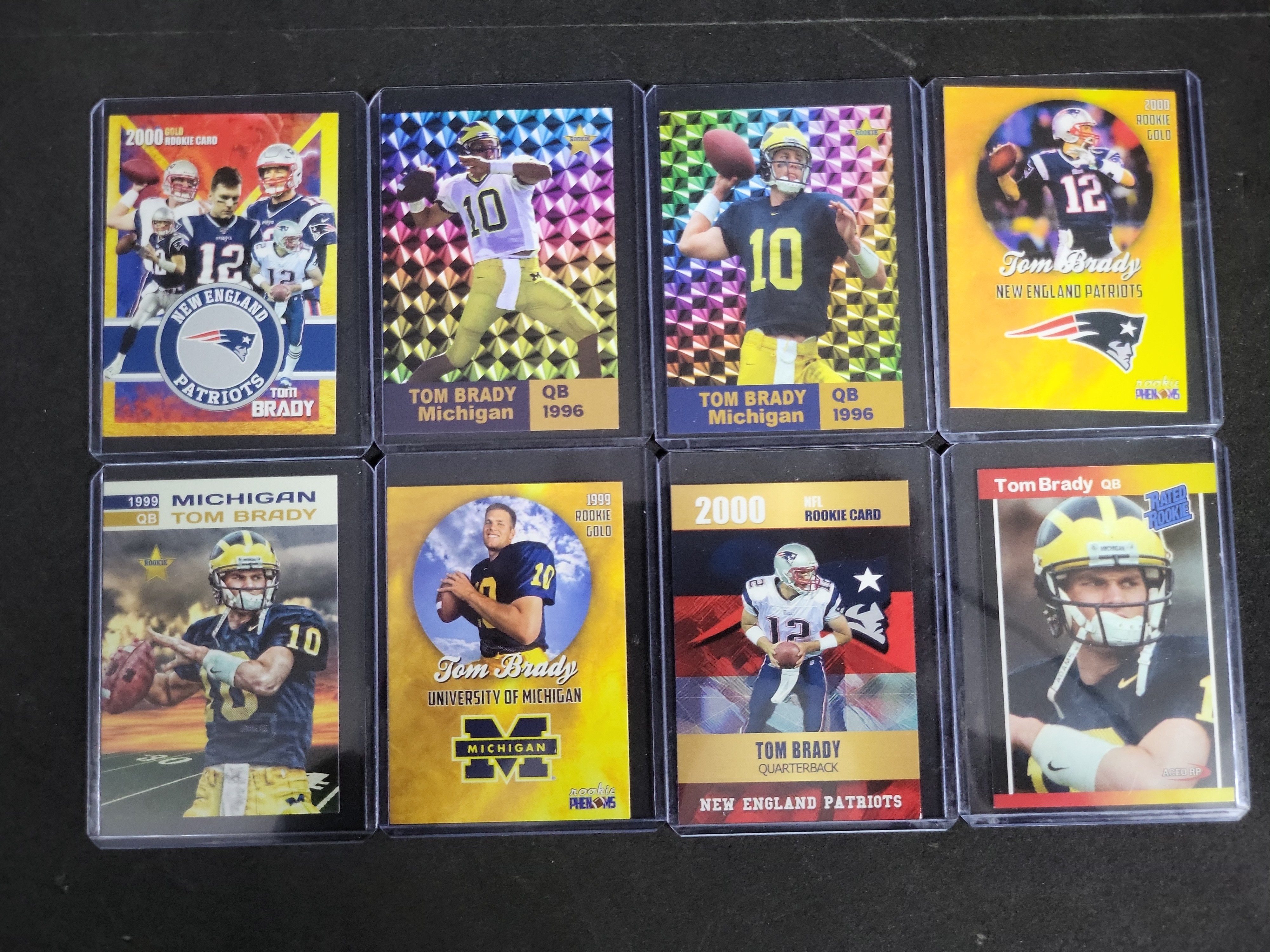 I03280 | Collection of Eight Tom Brady Custom Art and Novelty Trading Cards