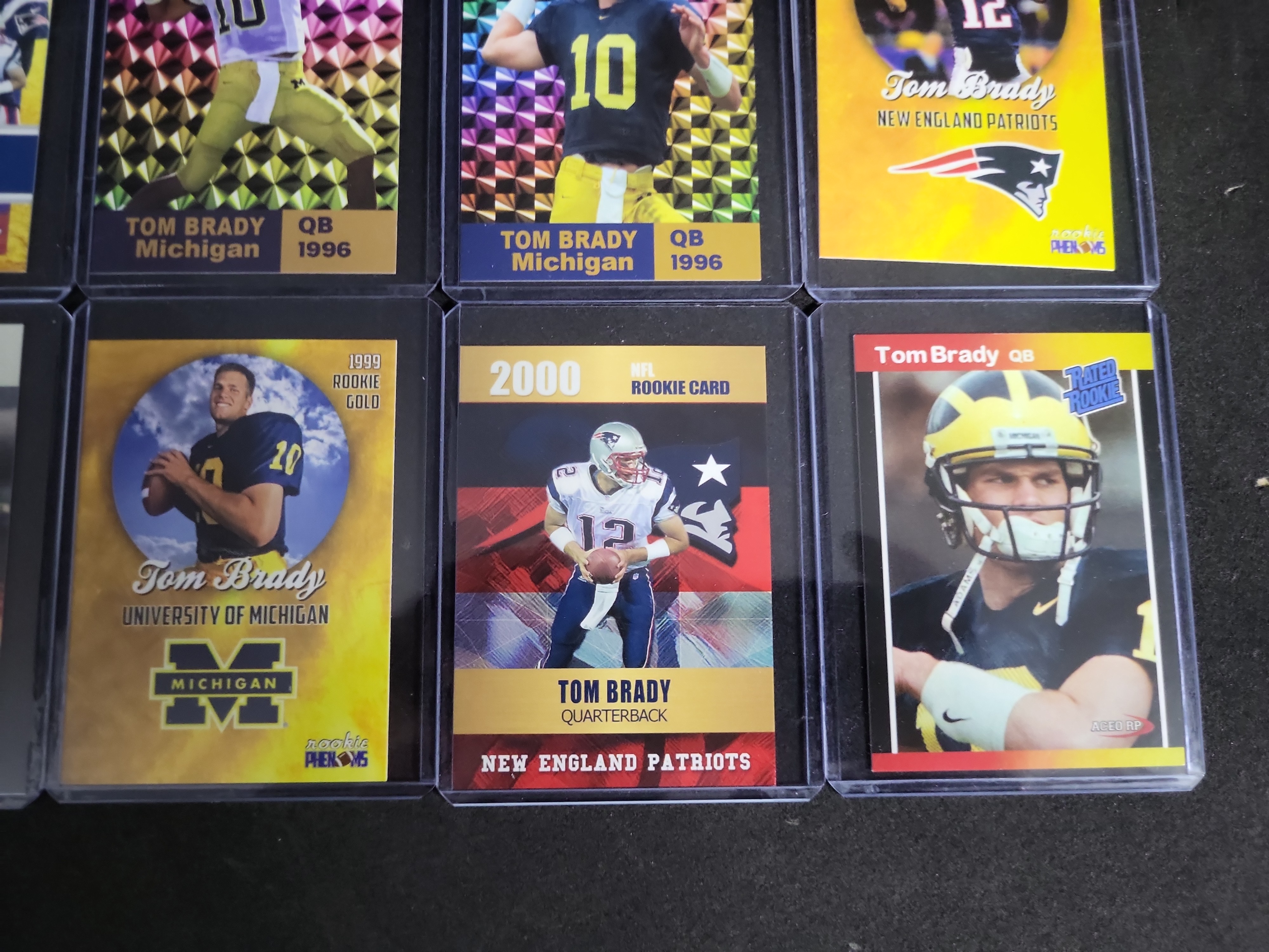I03280 | Collection of Eight Tom Brady Custom Art and Novelty Trading Cards