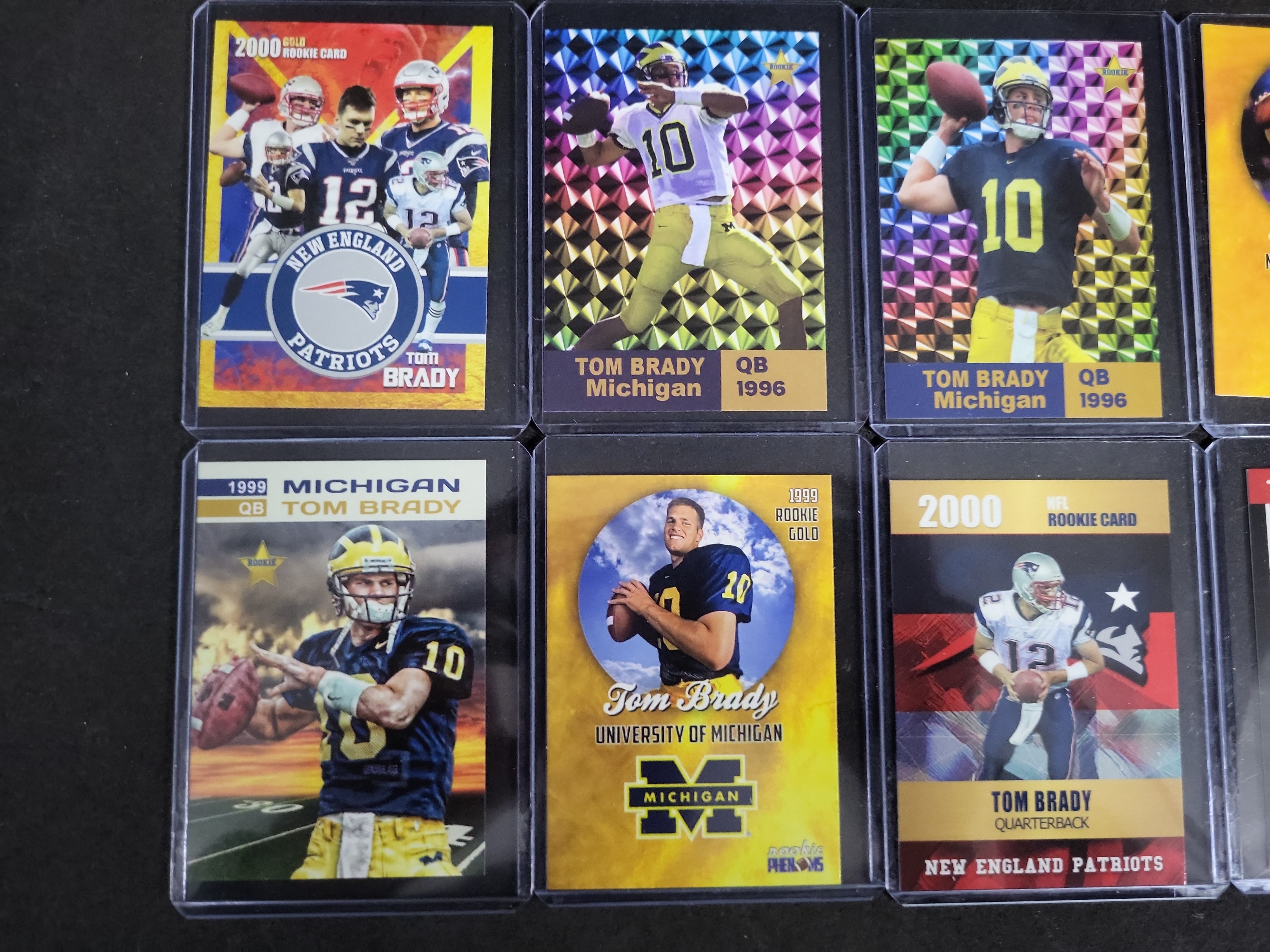 I03280 | Collection of Eight Tom Brady Custom Art and Novelty Trading Cards