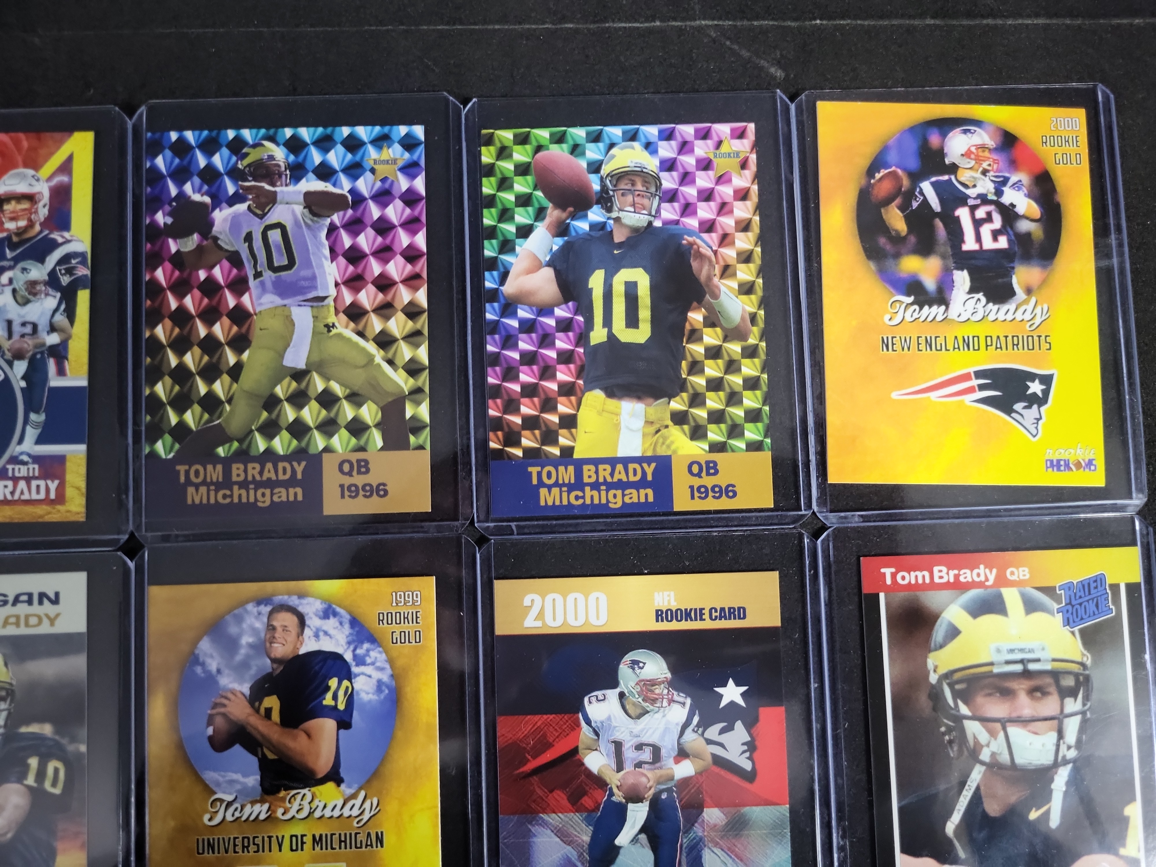 I03280 | Collection of Eight Tom Brady Custom Art and Novelty Trading Cards