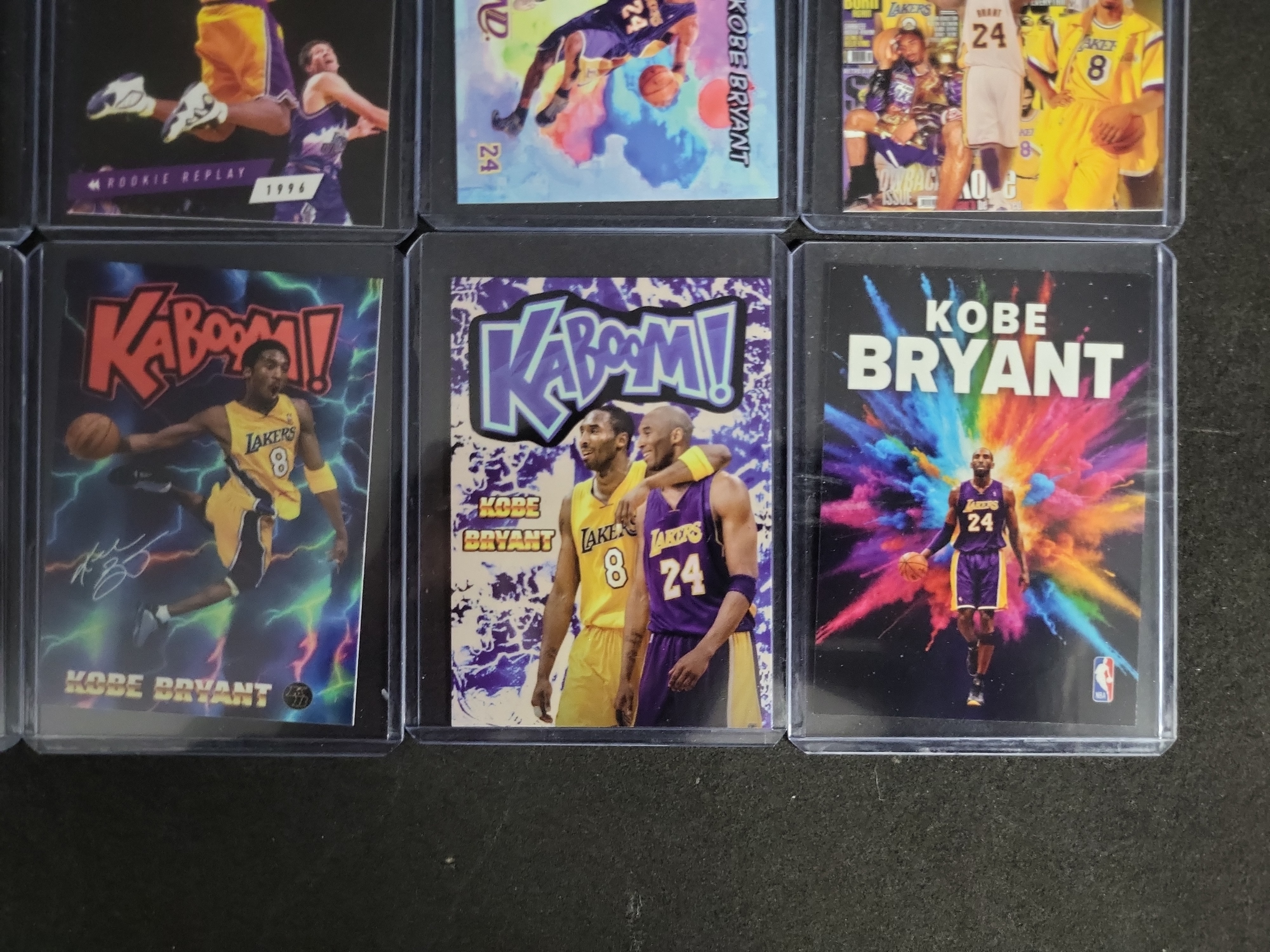 I03282 | A Collection of Eight Kobe Bryant Custom Art and Novelty Basketball Cards