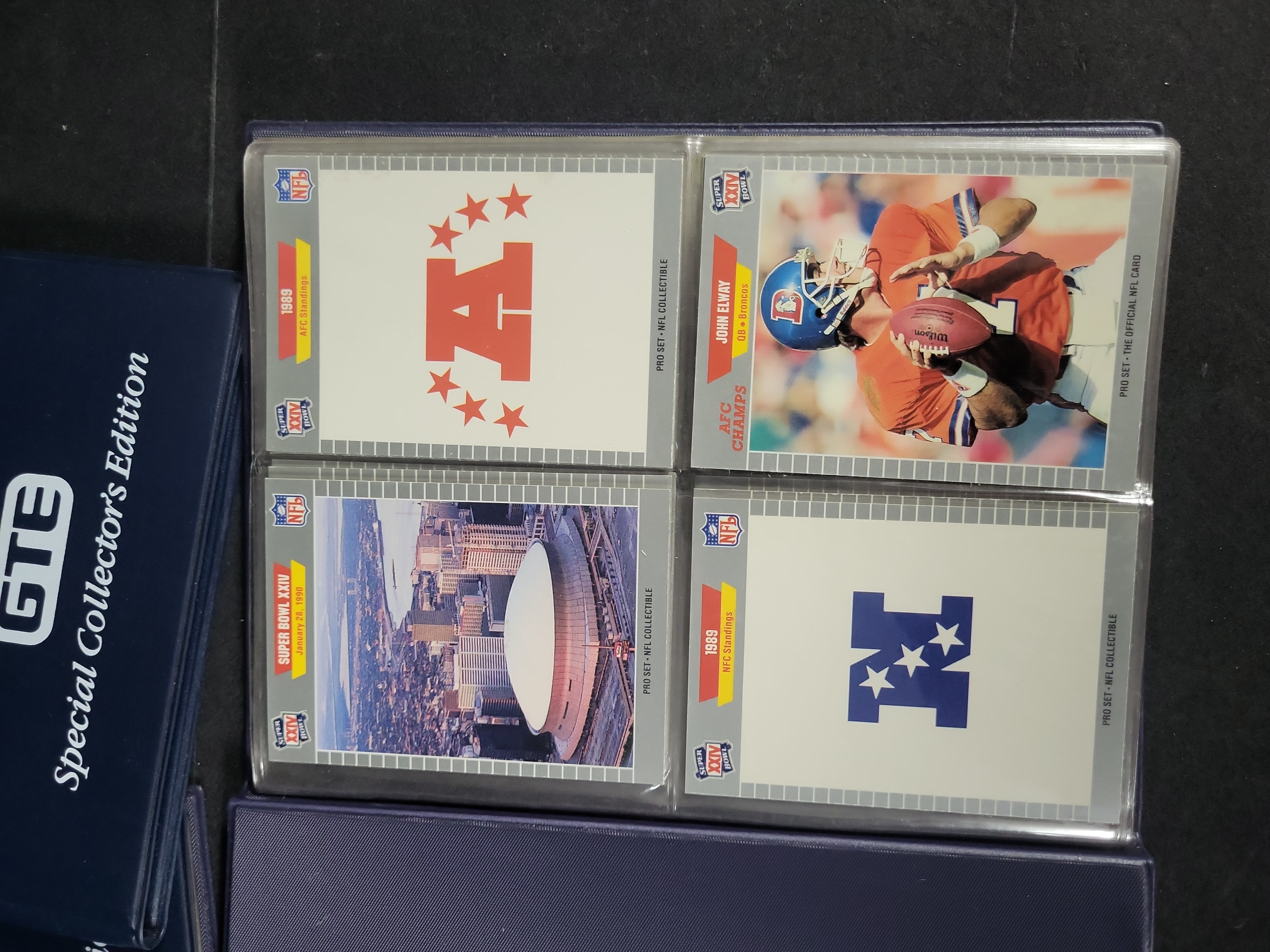 I03202 | Three 1990 Pro Set Super Bowl XXIV GTE Special Collector's Edition Trading Card Sets