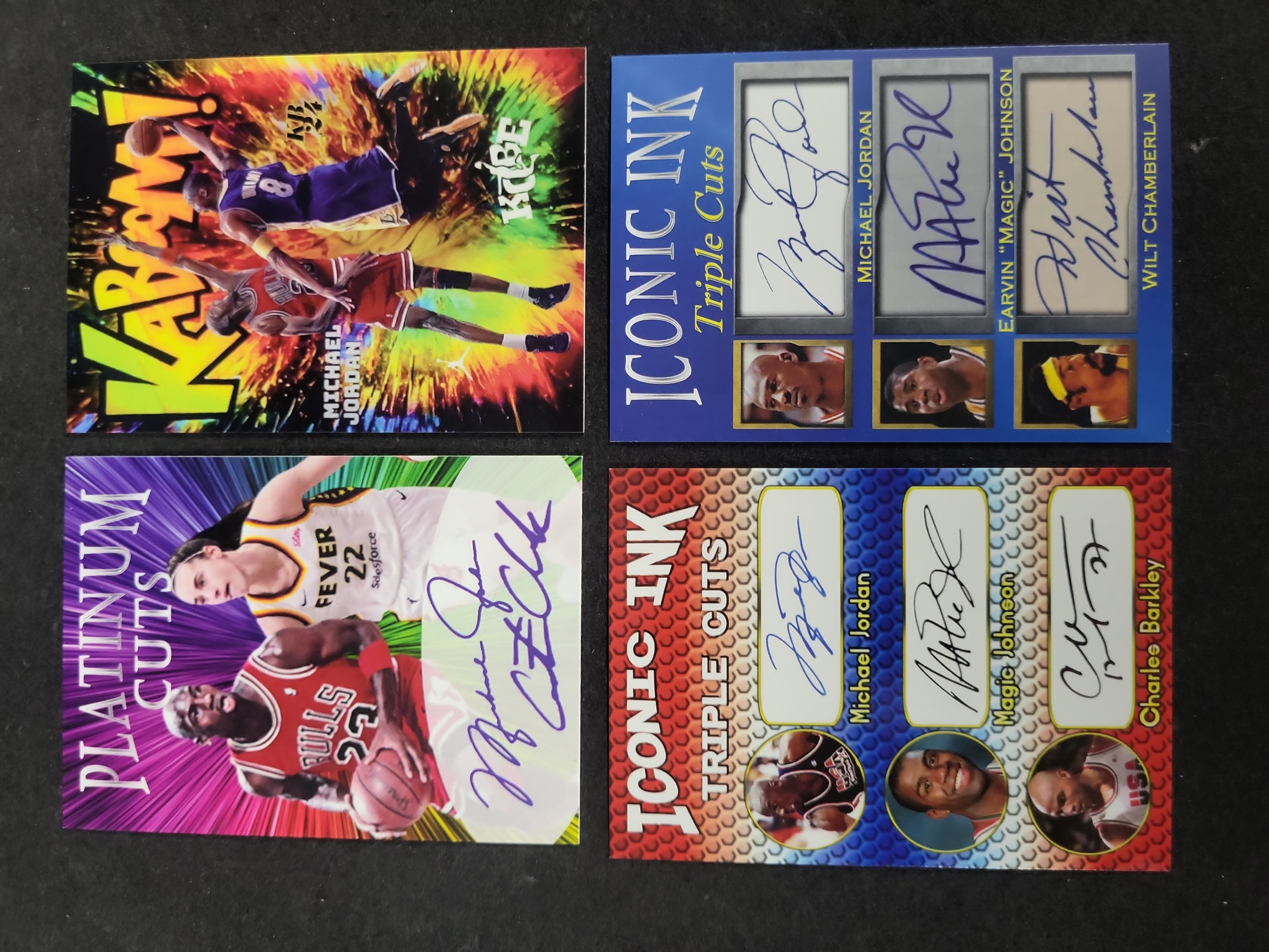 I03600 | A Collection of Basketball Themed Art Cards with Facsimile Signatures