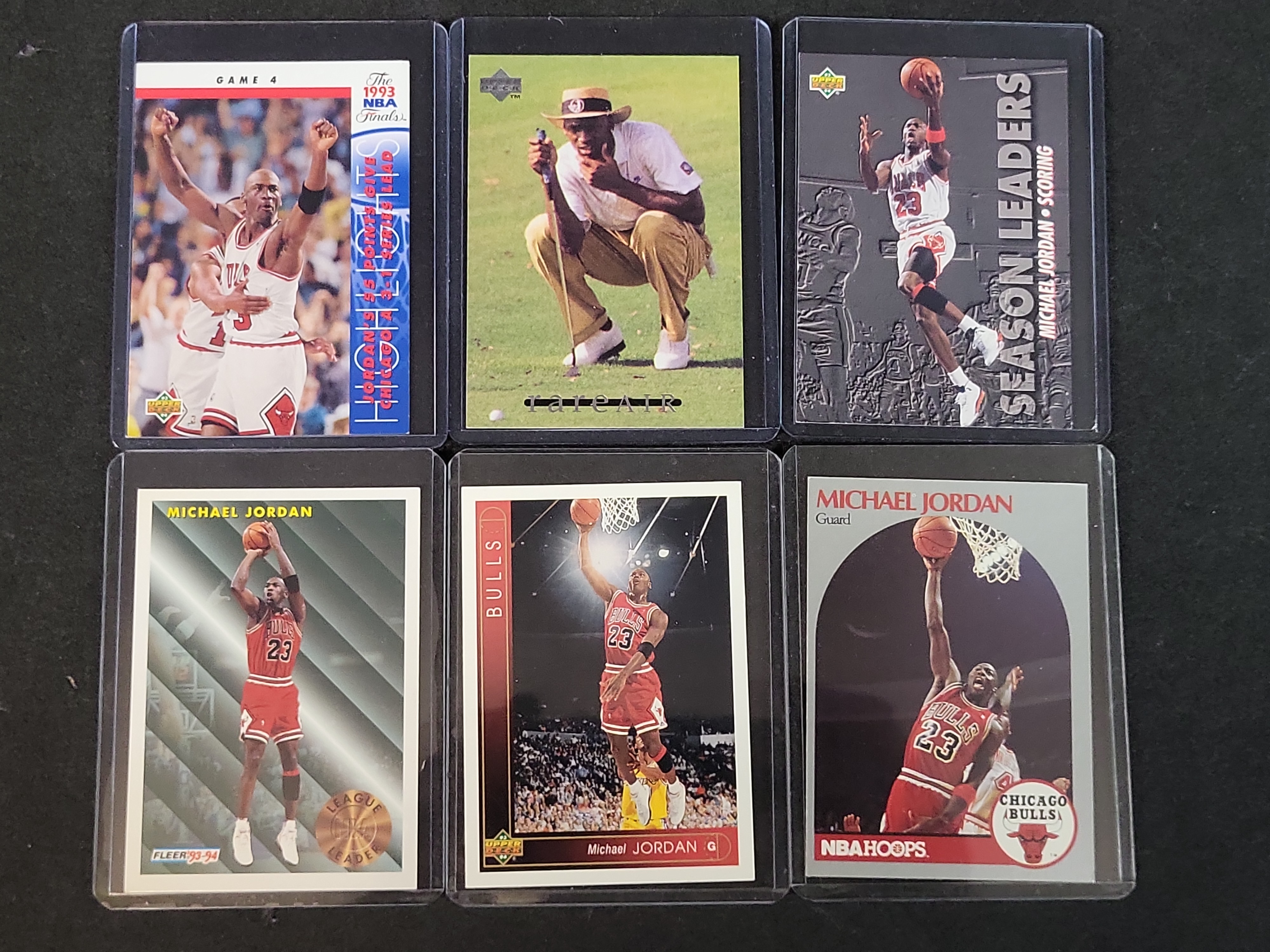 I03643 | A Collection of Six Michael Jordan Basketball Trading Cards, 1992-1994