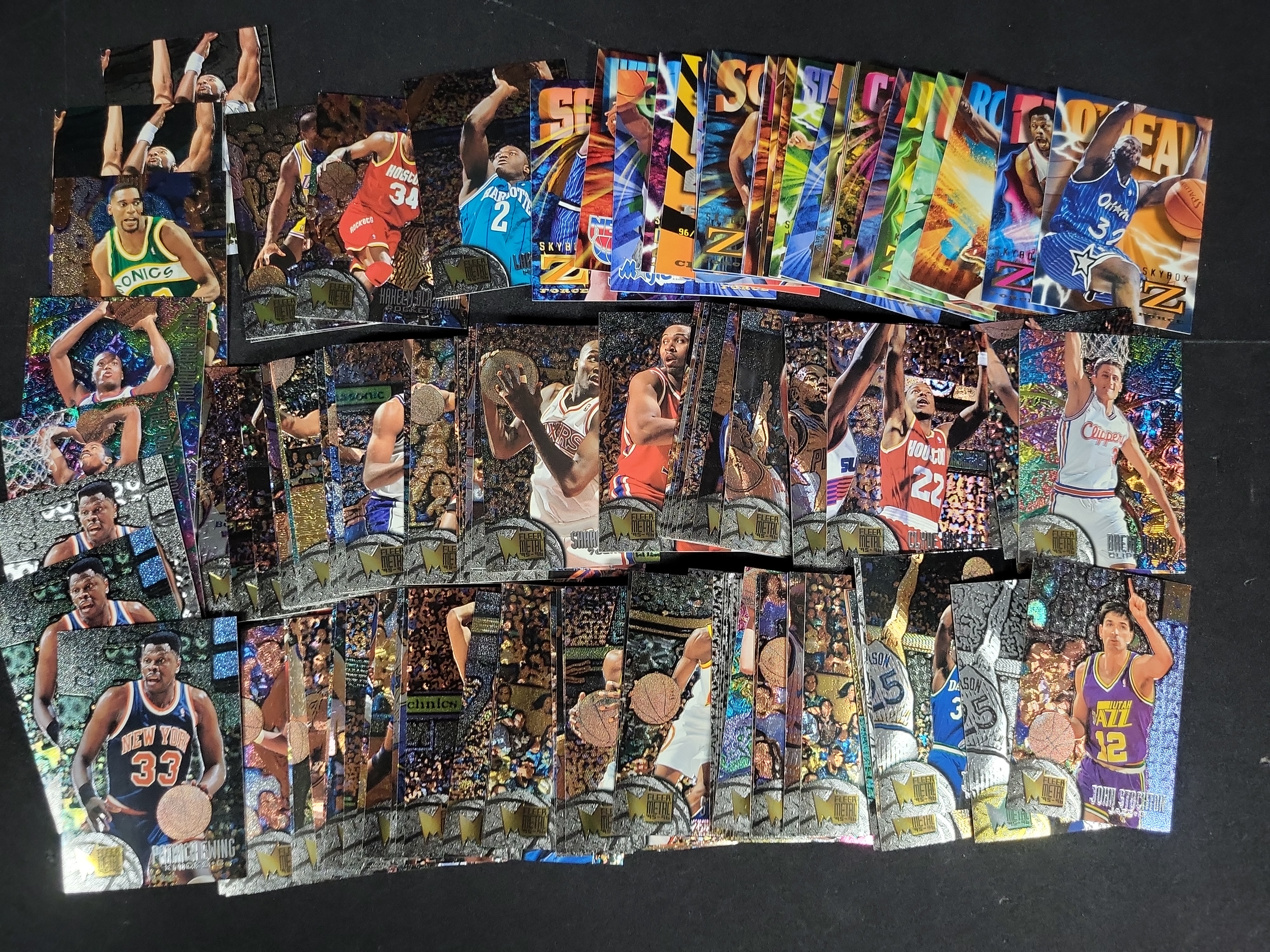I03803 | A Collection of 1995-96 Fleer Metal and Skybox Z-Force NBA Basketball Cards