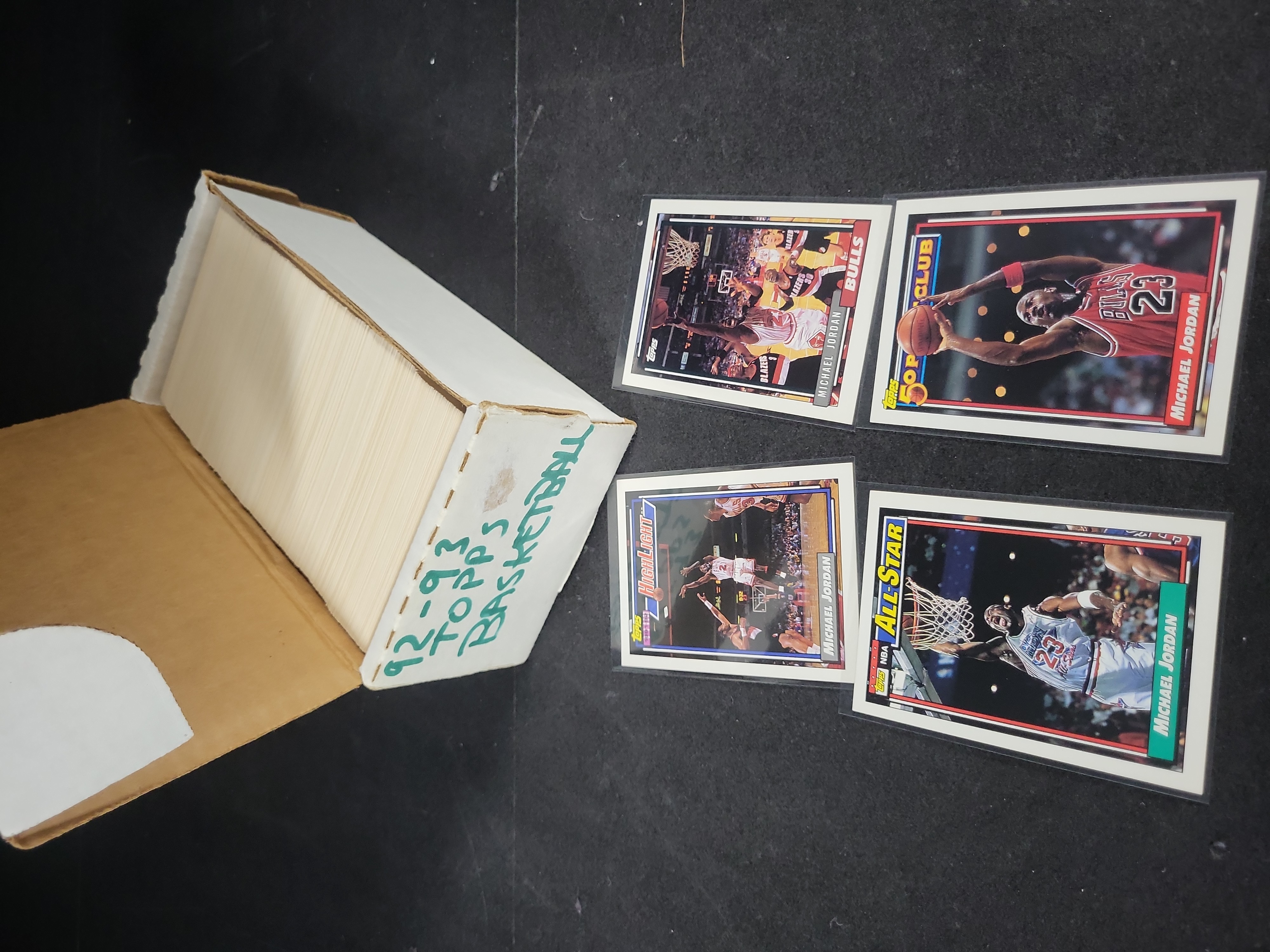 I03807 | A Collection of 1992-93 Topps Basketball Cards Featuring Michael Jordan