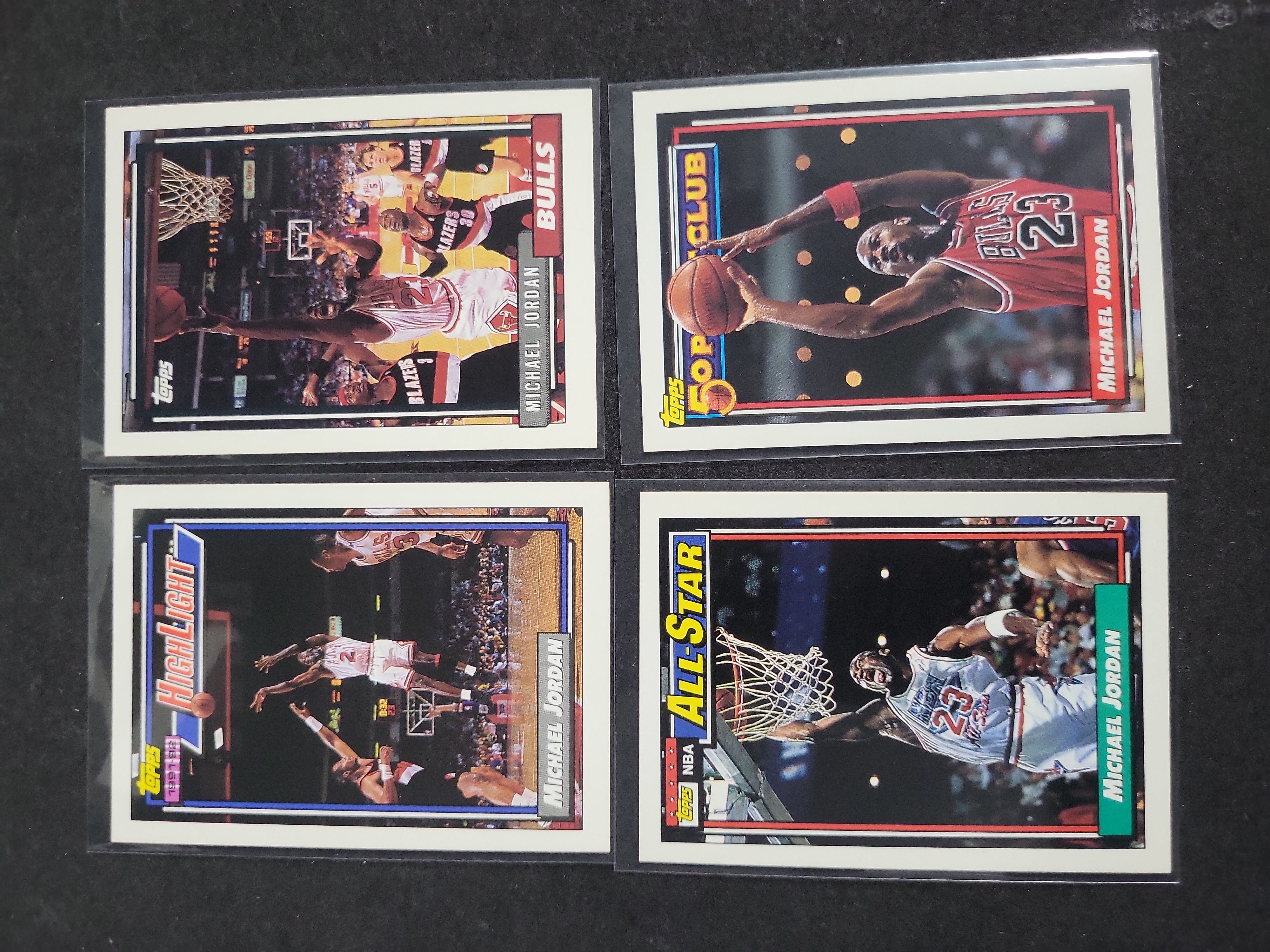 I03807 | A Collection of 1992-93 Topps Basketball Cards Featuring Michael Jordan